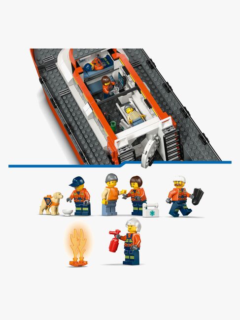 LEGO City 60504 Rettungsboot der Küstenwache mit Hubschrauber