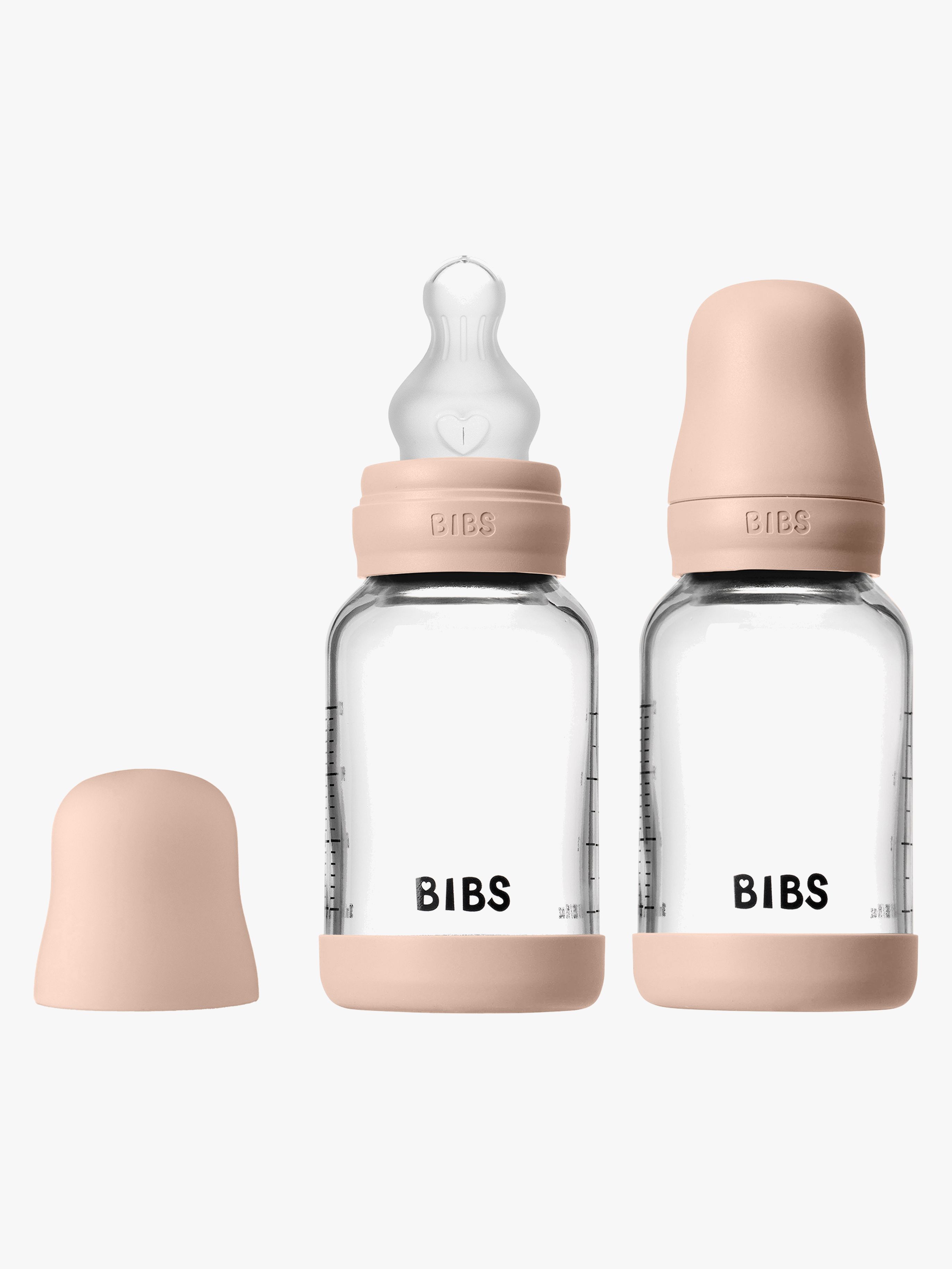 Slow Flow Glas Fläschchen Silikon 2er-Pack 120 ml, Blush