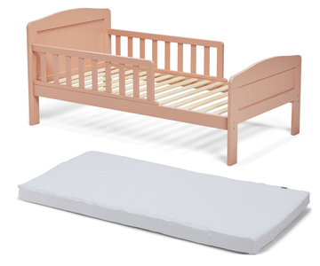 JLY Dream Kinderbett mit BabyMatex Soft Plus 70x140, Dusty Pink
