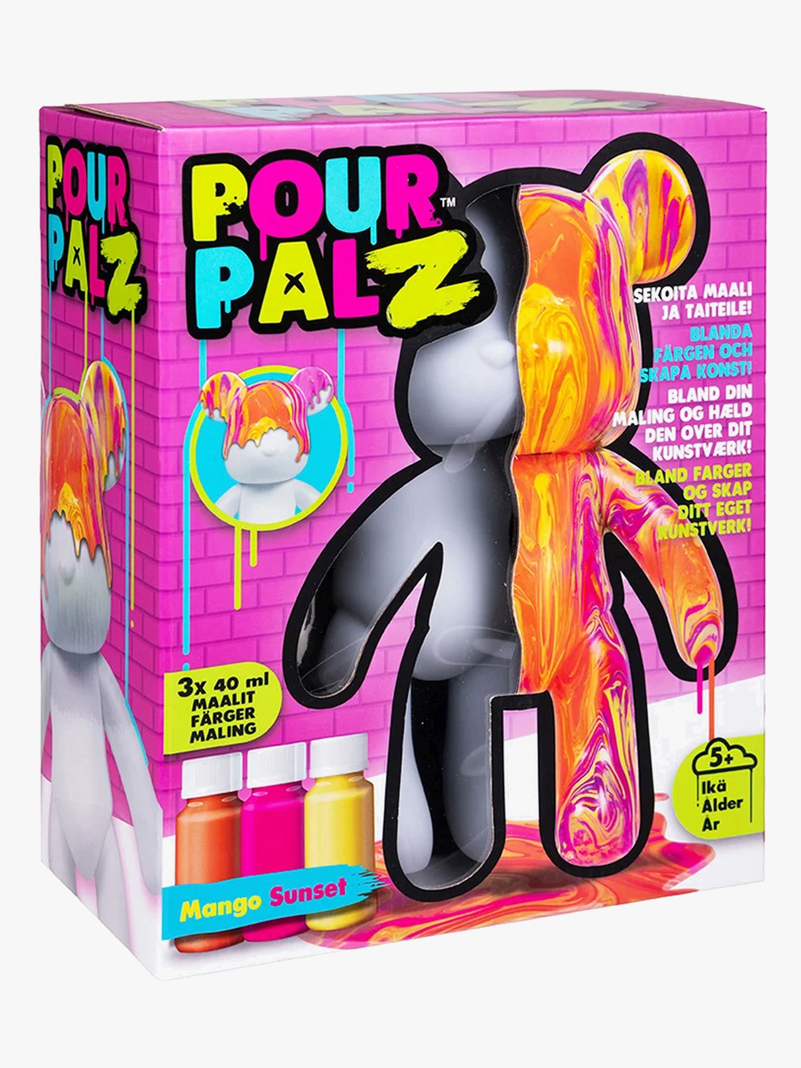 POUR PALZ DIY-Set Male Deinen eigenen Bären, Mango Sunset