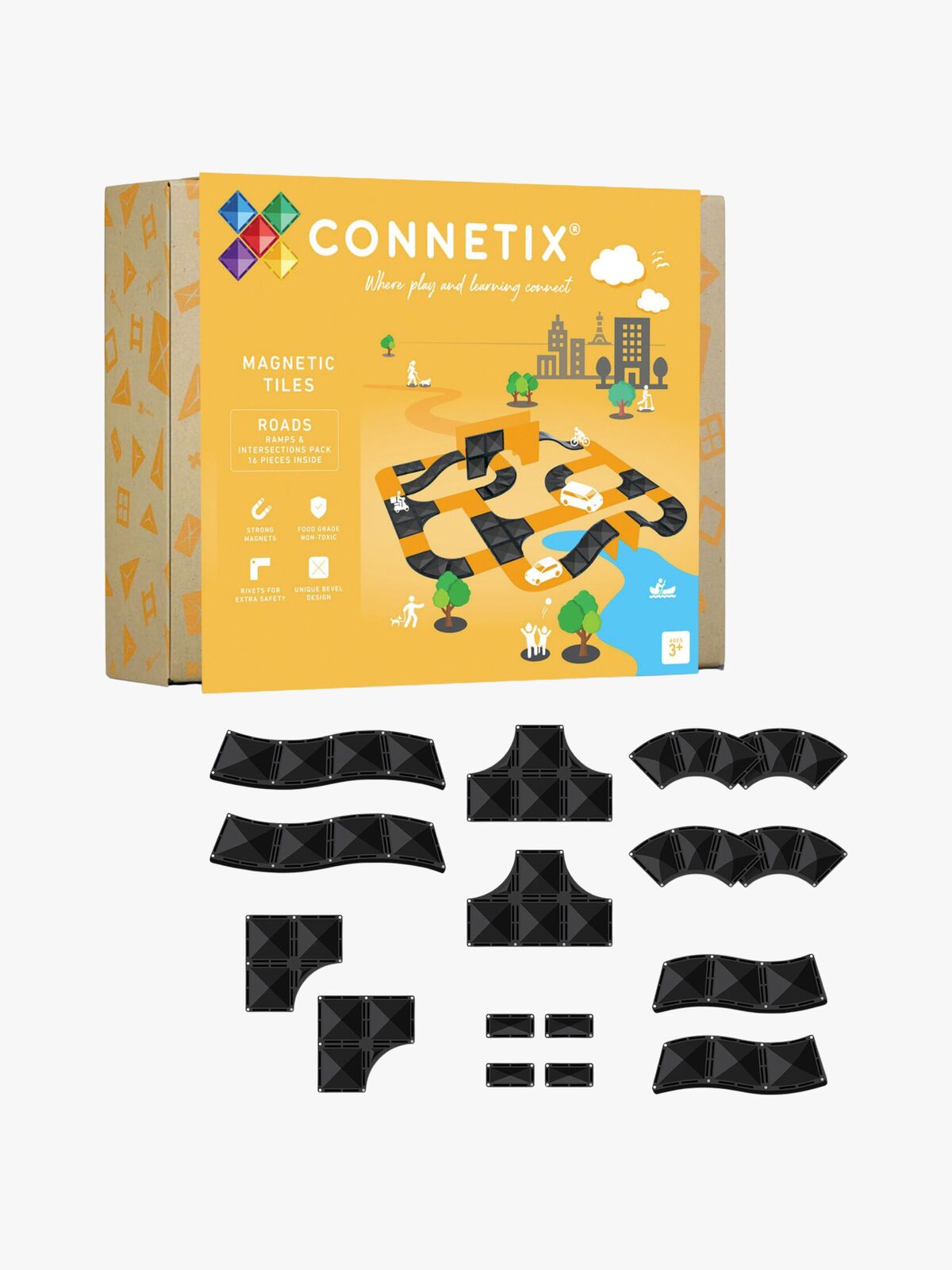 Connetix Magnetische Bauteile Straßenset 16 Teile