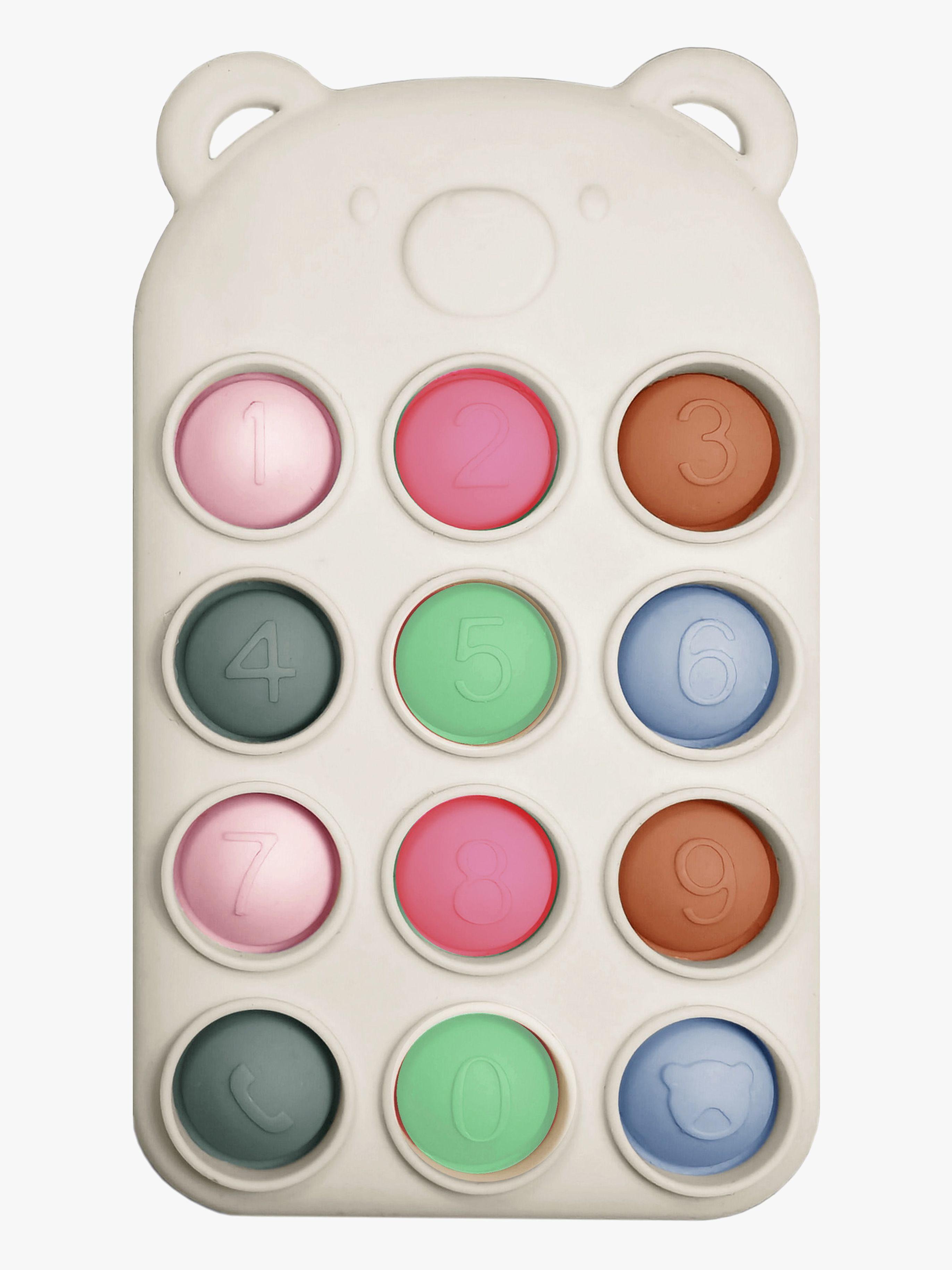 Nattou Soft Silicone Pop-it Remote Beißringe, Beißspielzeug