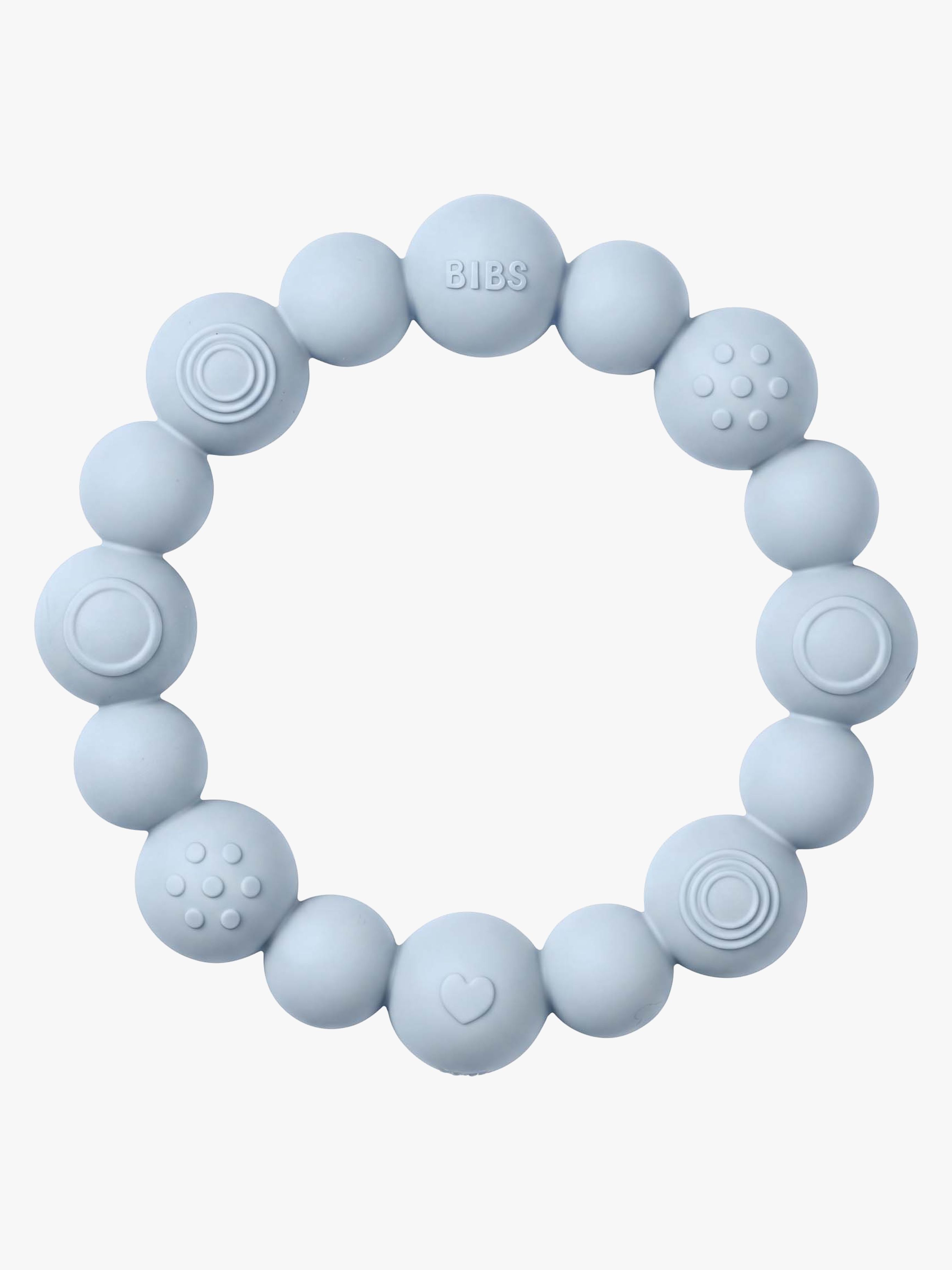 BIBS Beaded Beißring, Baby Blue
