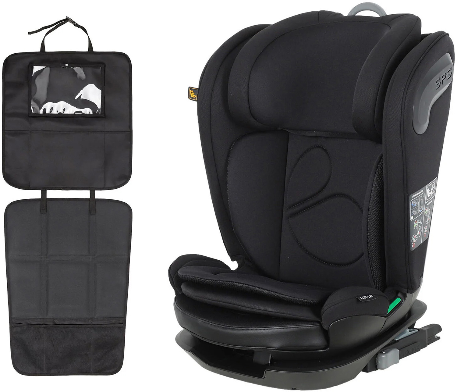 Beemoo Reform ISOFIX Kindersitz inkl. 3-in-1 Sitzschutz, Black Stone