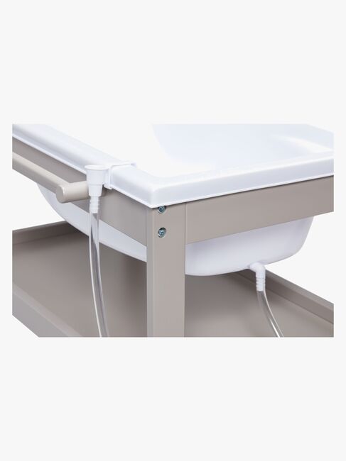 JLY Dream Wickeltisch mit ausziehbarer Badewanne, Warm Grey