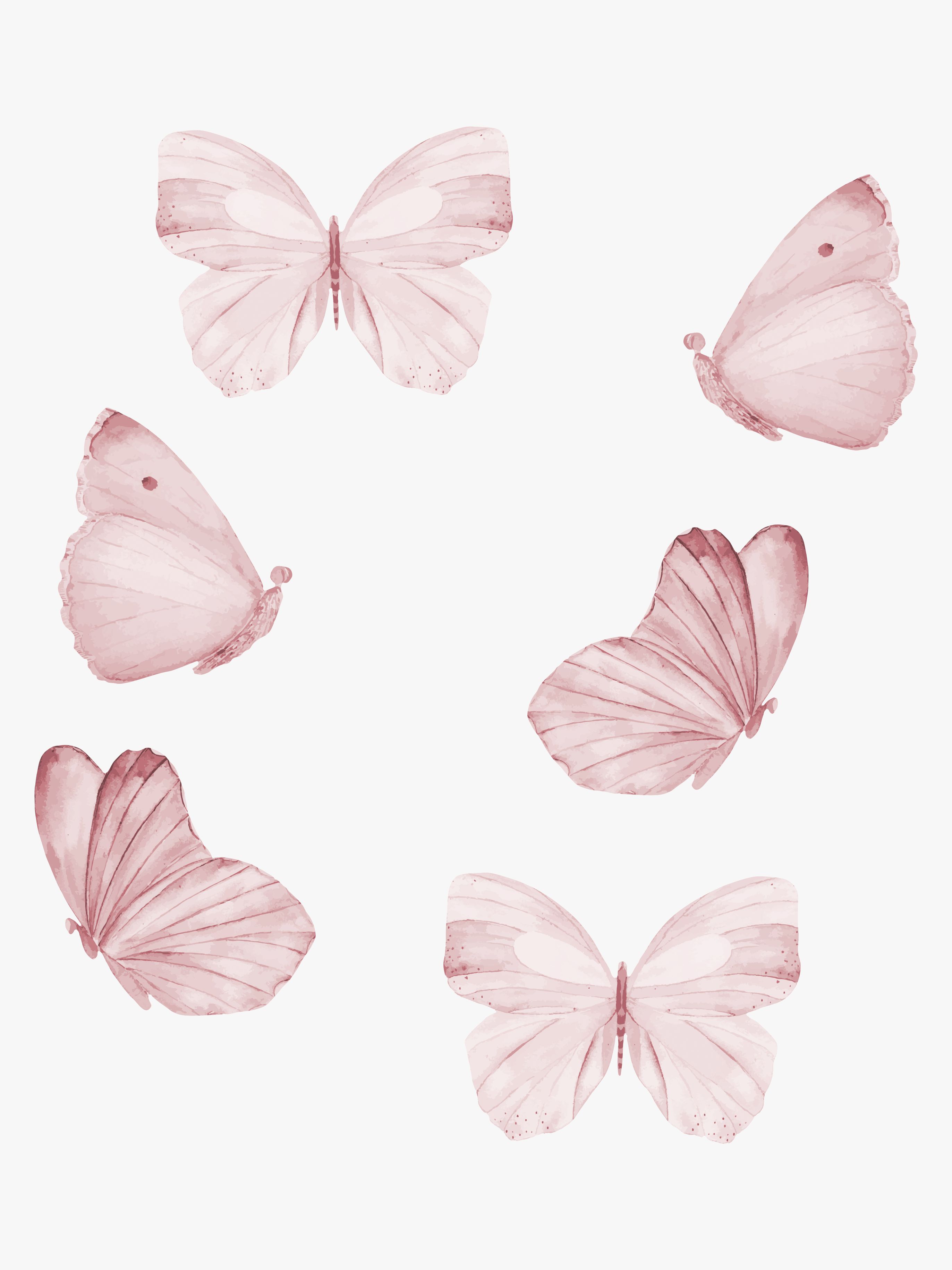 That's Mine Wallsticker Butterfly 6er-Pack, Rose