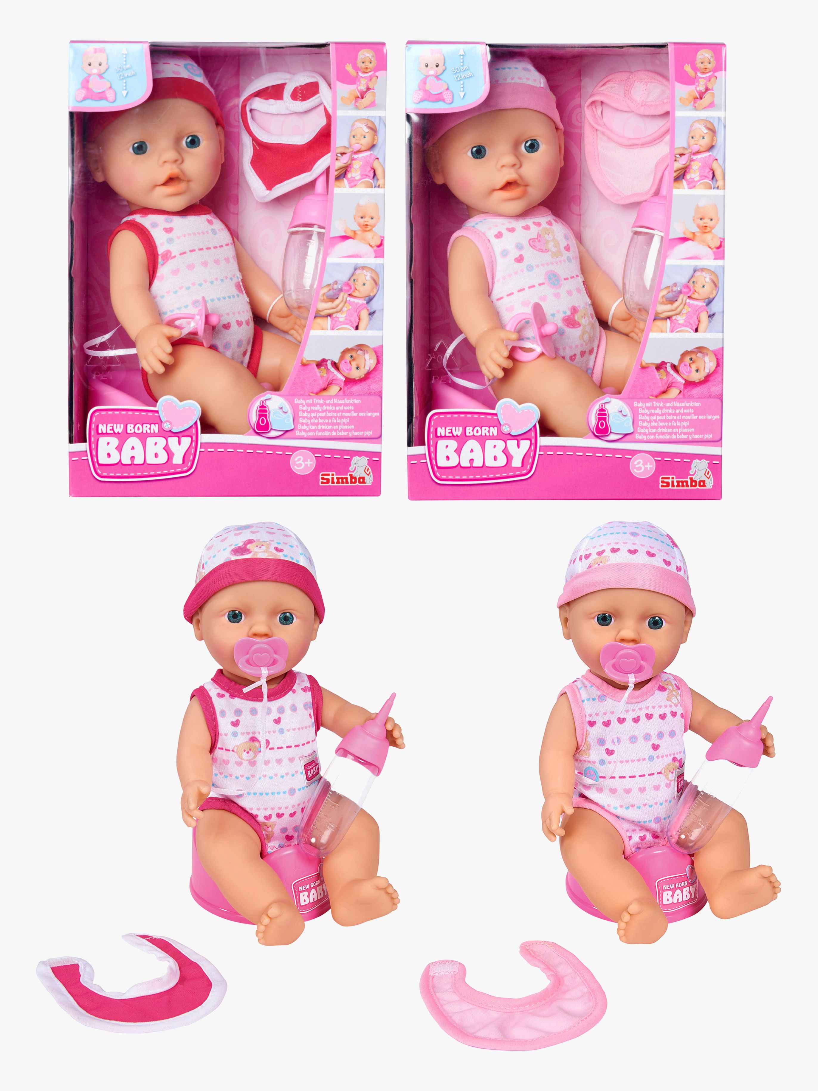 Puppe Trinken+Nässen 30 cm Gemischte Auswahl