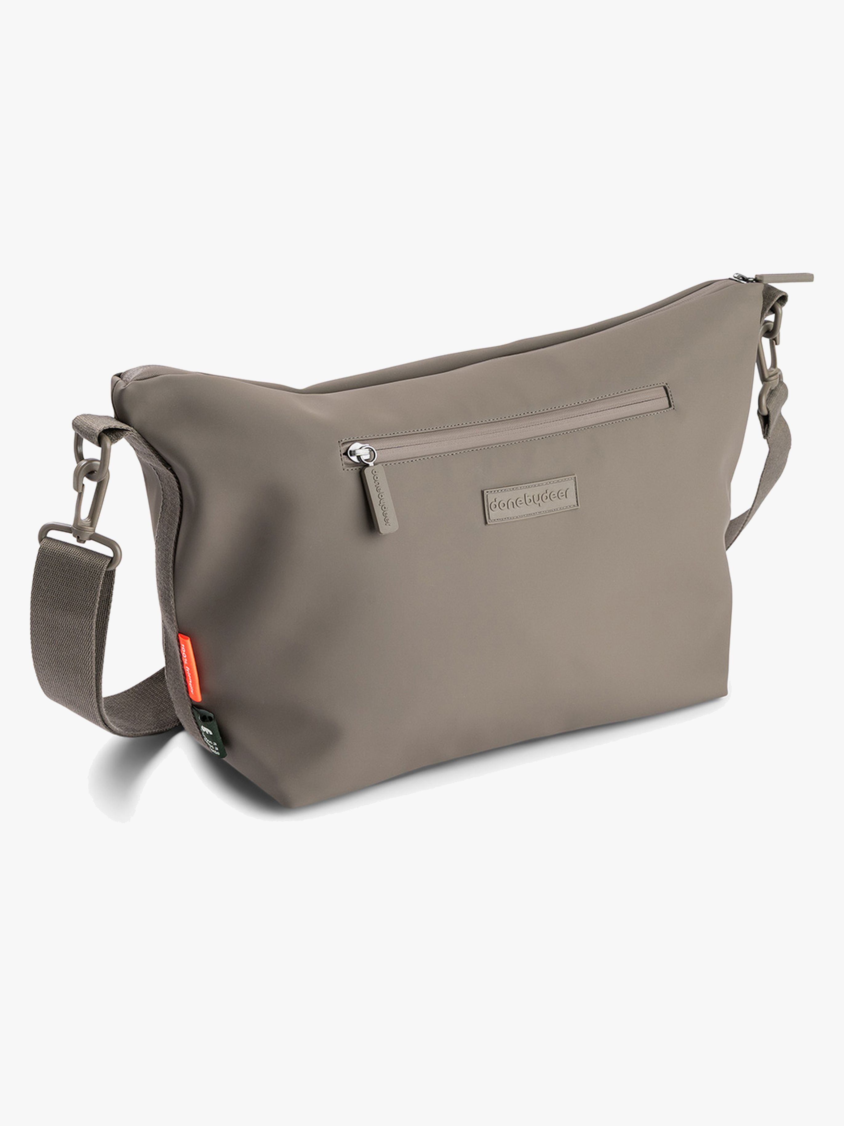 Wickeltasche mit Kinderwagenhaken, Taupe