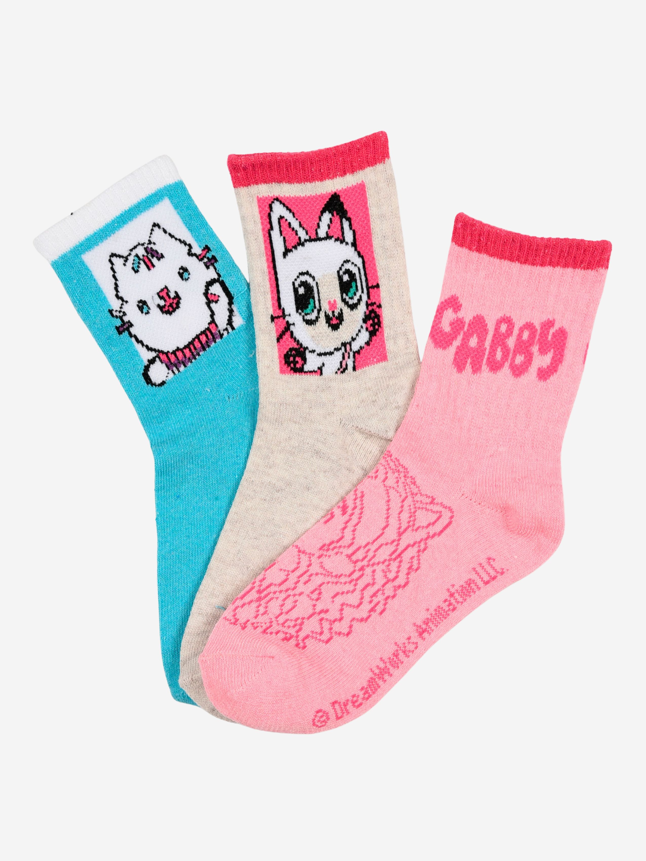 Gabby's Dollhouse Socken 3er-Pack, Mehrfarbig, 27-30