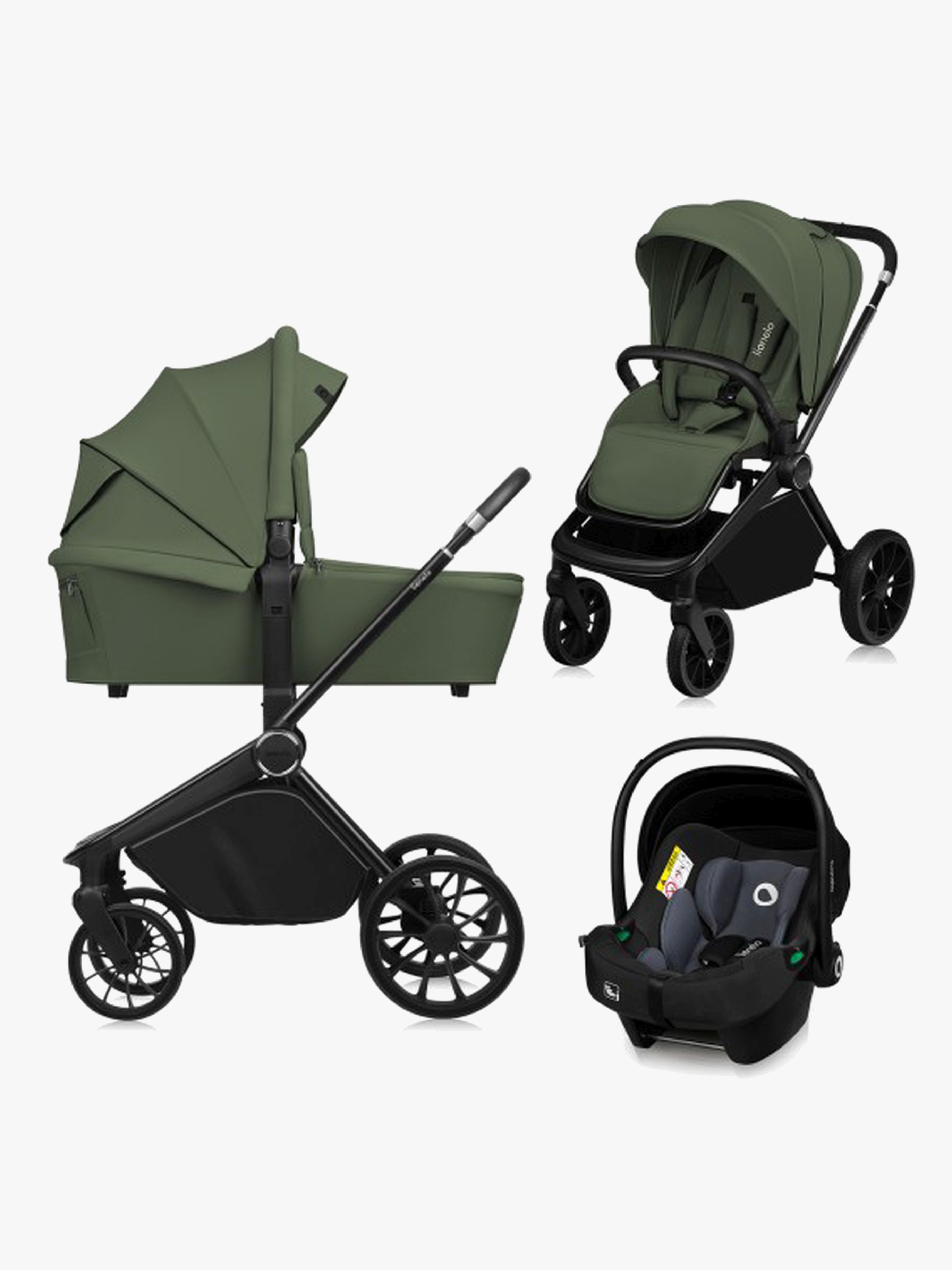 Lionelo MIKA Plus 3-in-1 Kombikinderwagen, Green Olive