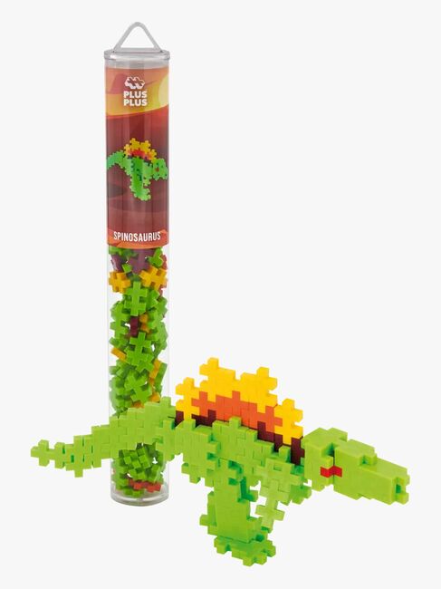 Plus-Plus Bausatz mit Bodenplatte & Röhre Dino, 4x100 Teile