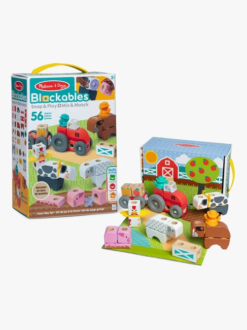 Melissa & Doug Blockables Bausatz Bauernhof 56 Teile