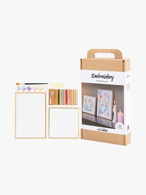 Creativ Company Bastelset Stickerei & Acryl