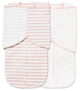 Little Chick London 3-in-1 Baby Swaddle 2er-Pack, Pink