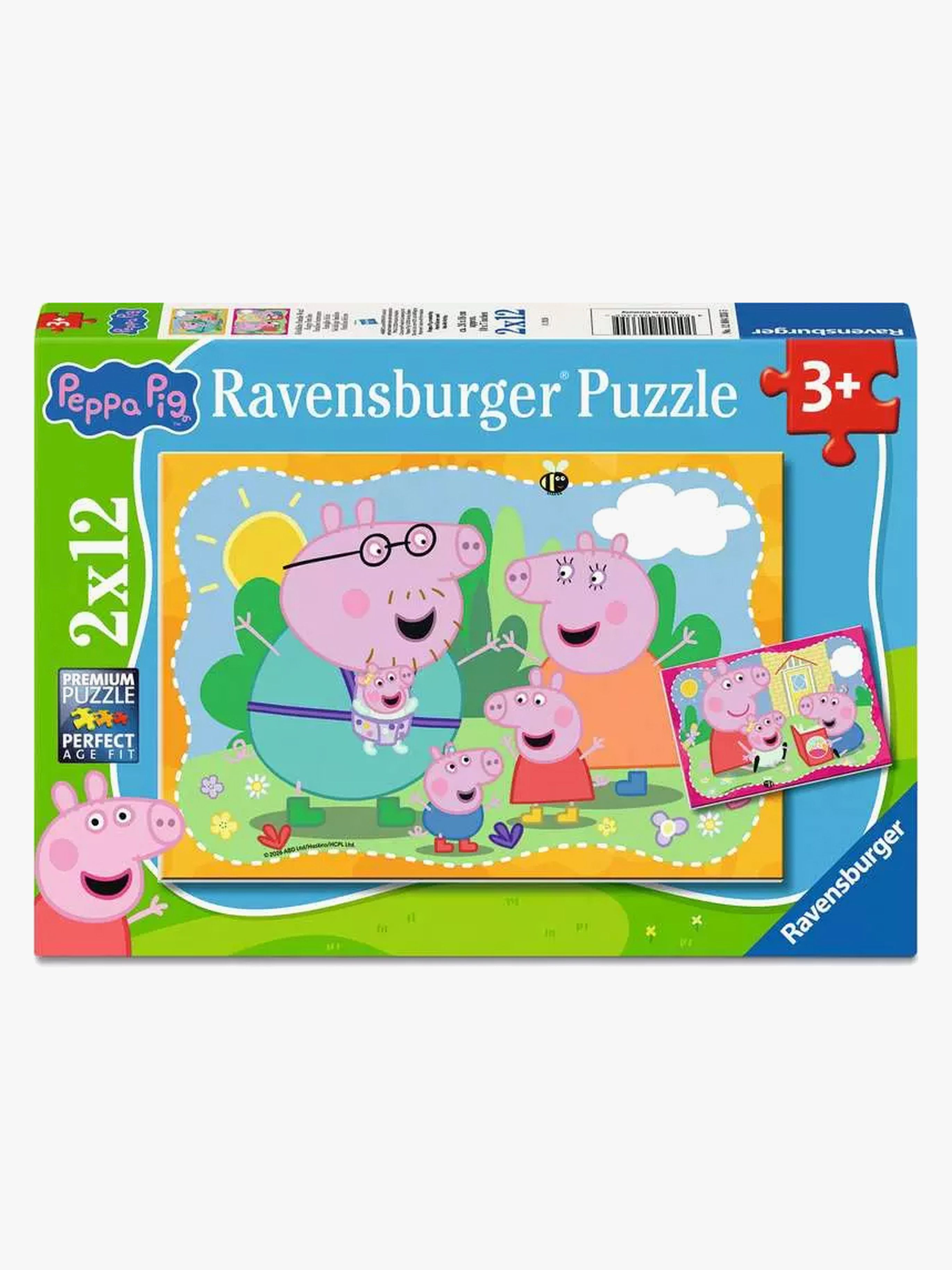 Ravensburger Peppa Wutz Puzzle Happy Families 2x12 Teile