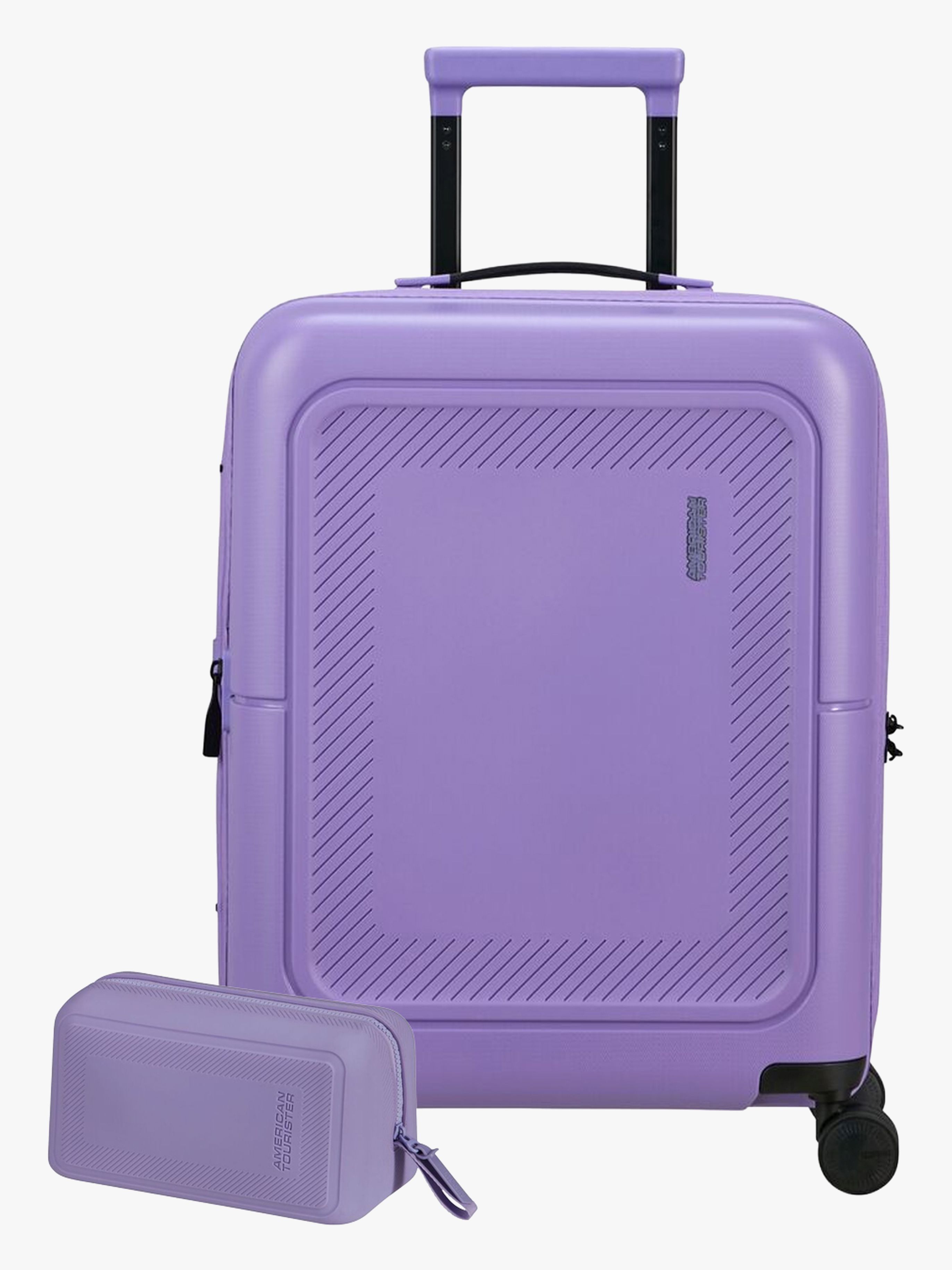 American Tourister Dashpop Koffer 41-47L &  Kulturbeutel POP, Violet Purple
