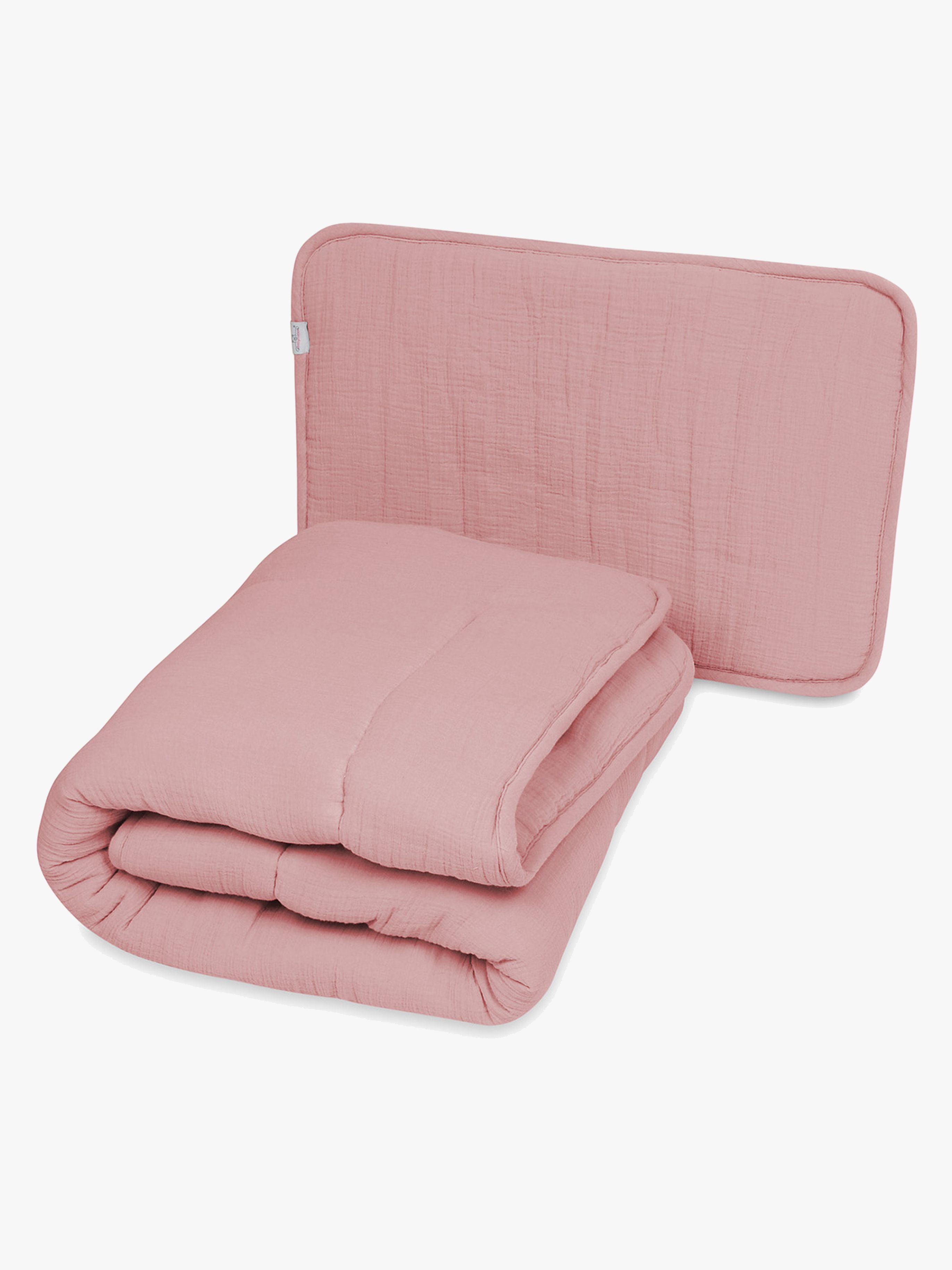 Musselin BettBabydecke Und Kissen, Rosa