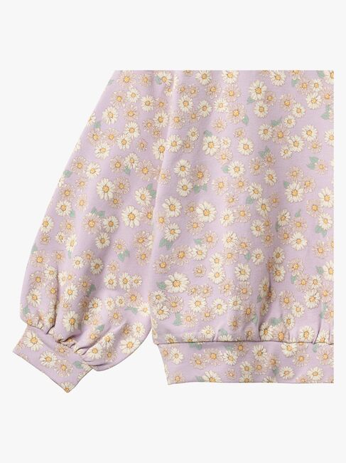 Wheat Lia Sweatshirt, Lavender Daisies