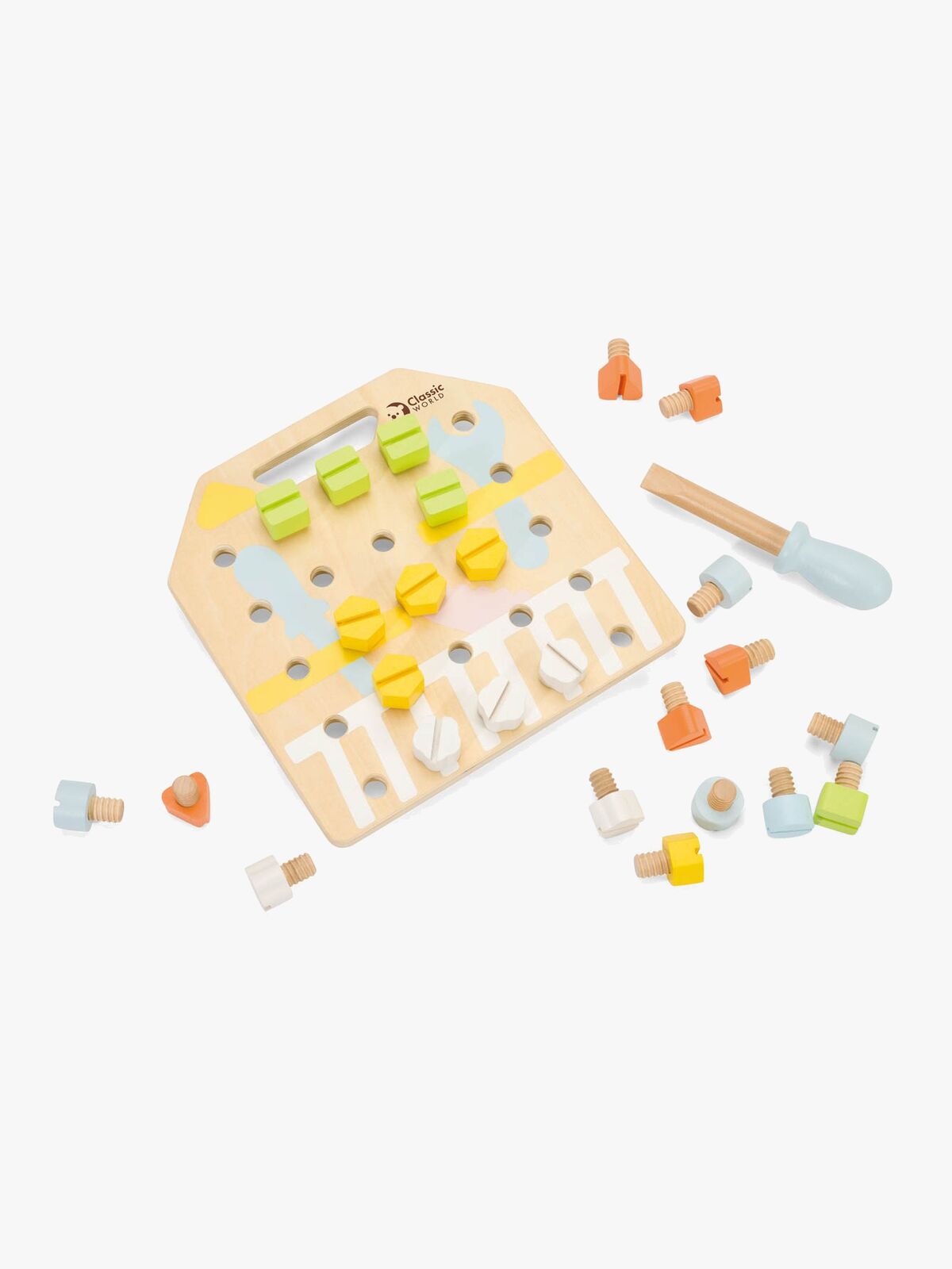 ClassicWorld Holzspielzeug Schraubenbrett