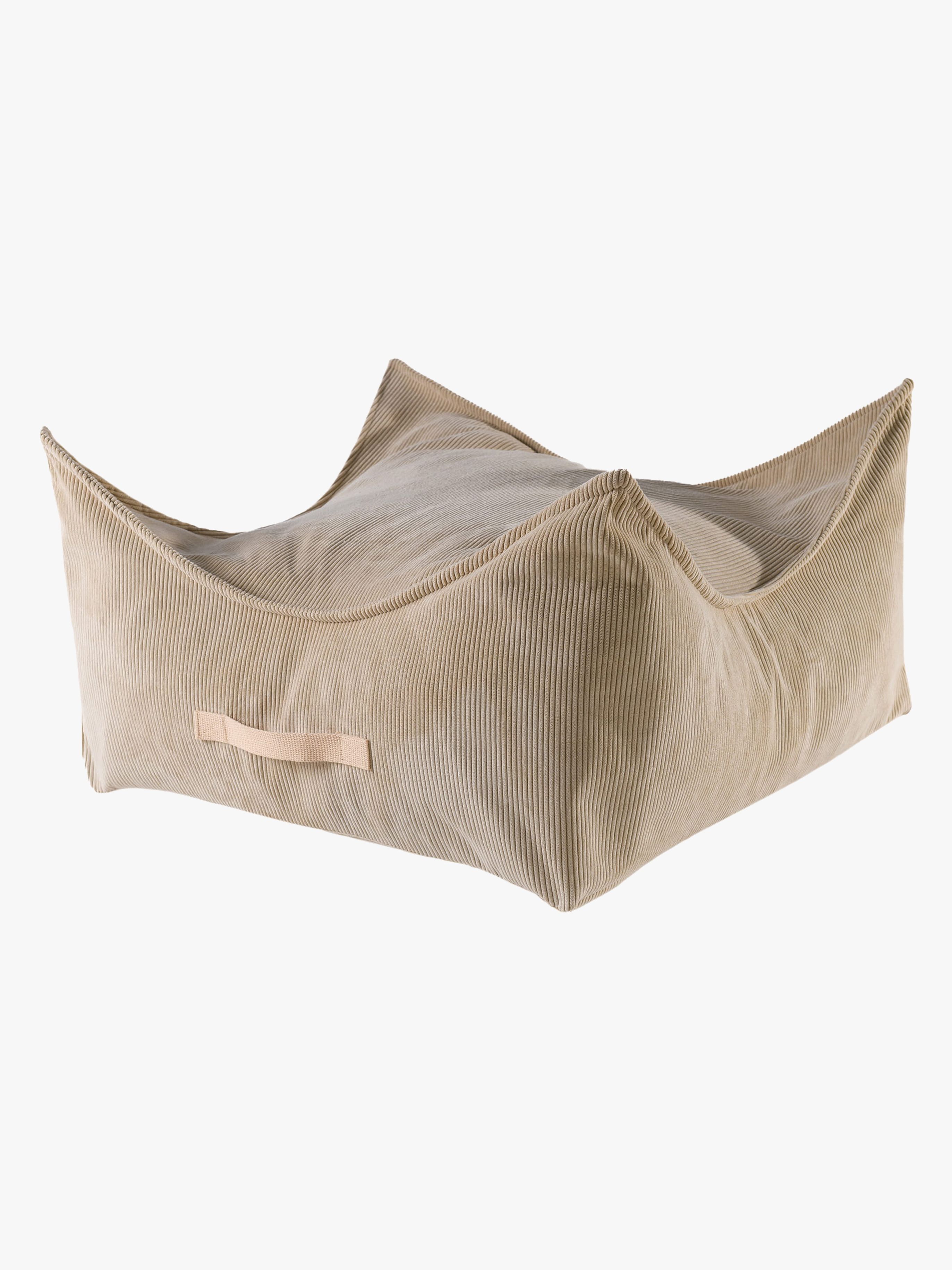 Sitzhocker Quadrat Slimcord, Sand