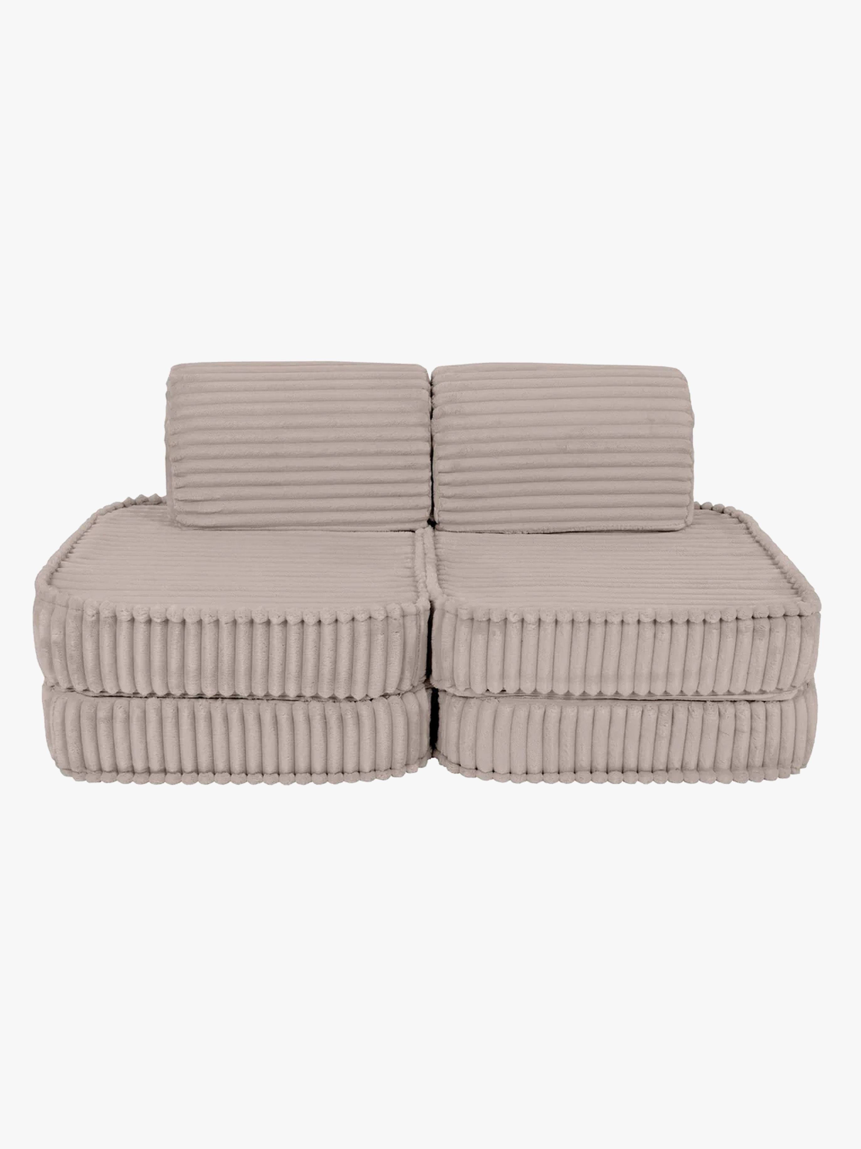 MeowBaby Churros Sofa Basic, Pebble Beige, Kindersofa, Kindercouch, Kinder