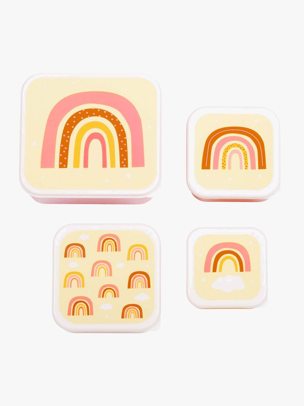 A Little Lovely Company Lunchbox-Set, Regenbogen