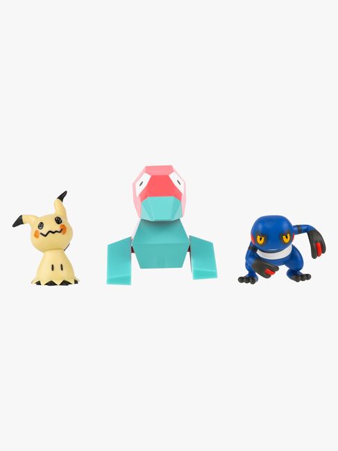Pokémon Battle Figurenset Mimigma, Porygon & Glibunkel 3er-Pack