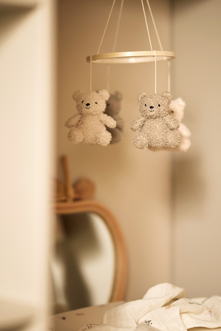 Jollein Teddy Bear Mobile, Natural/Olive Green
