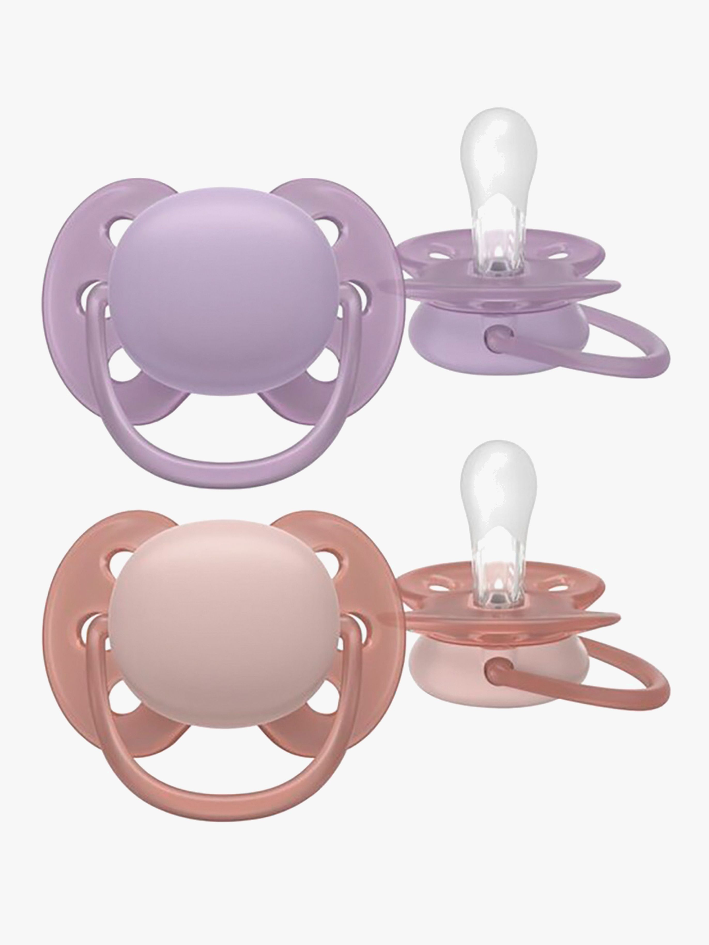 Avent Ultra Soft Schnuller 6–18m 2er-Pack, Lila / Pink