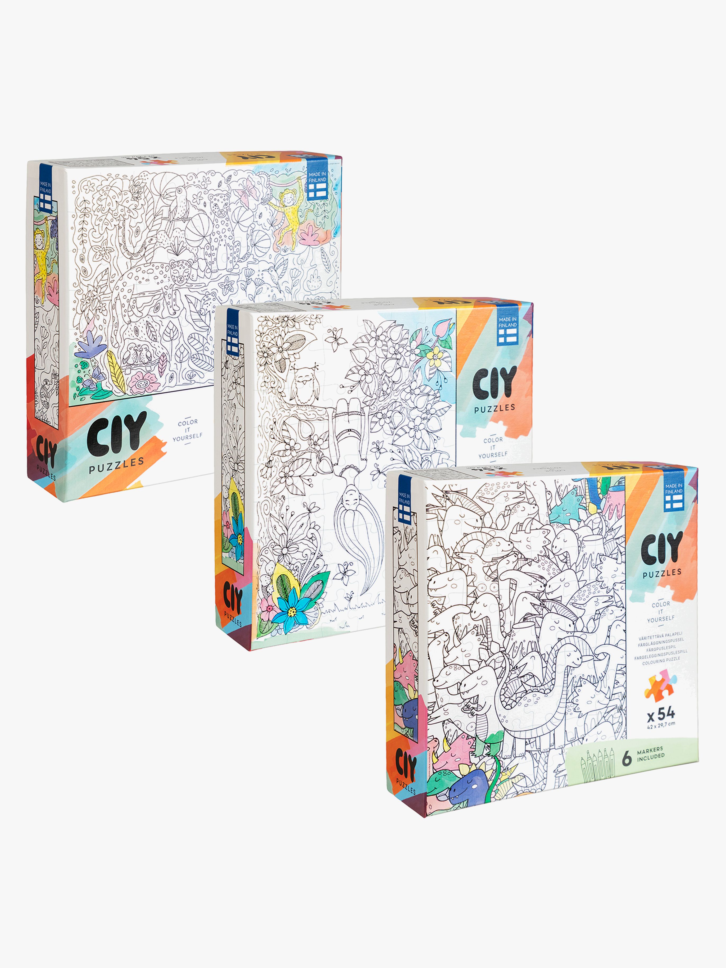CIY Puzzle mit Filzstiften 54 Teile Gemischte Auswahl