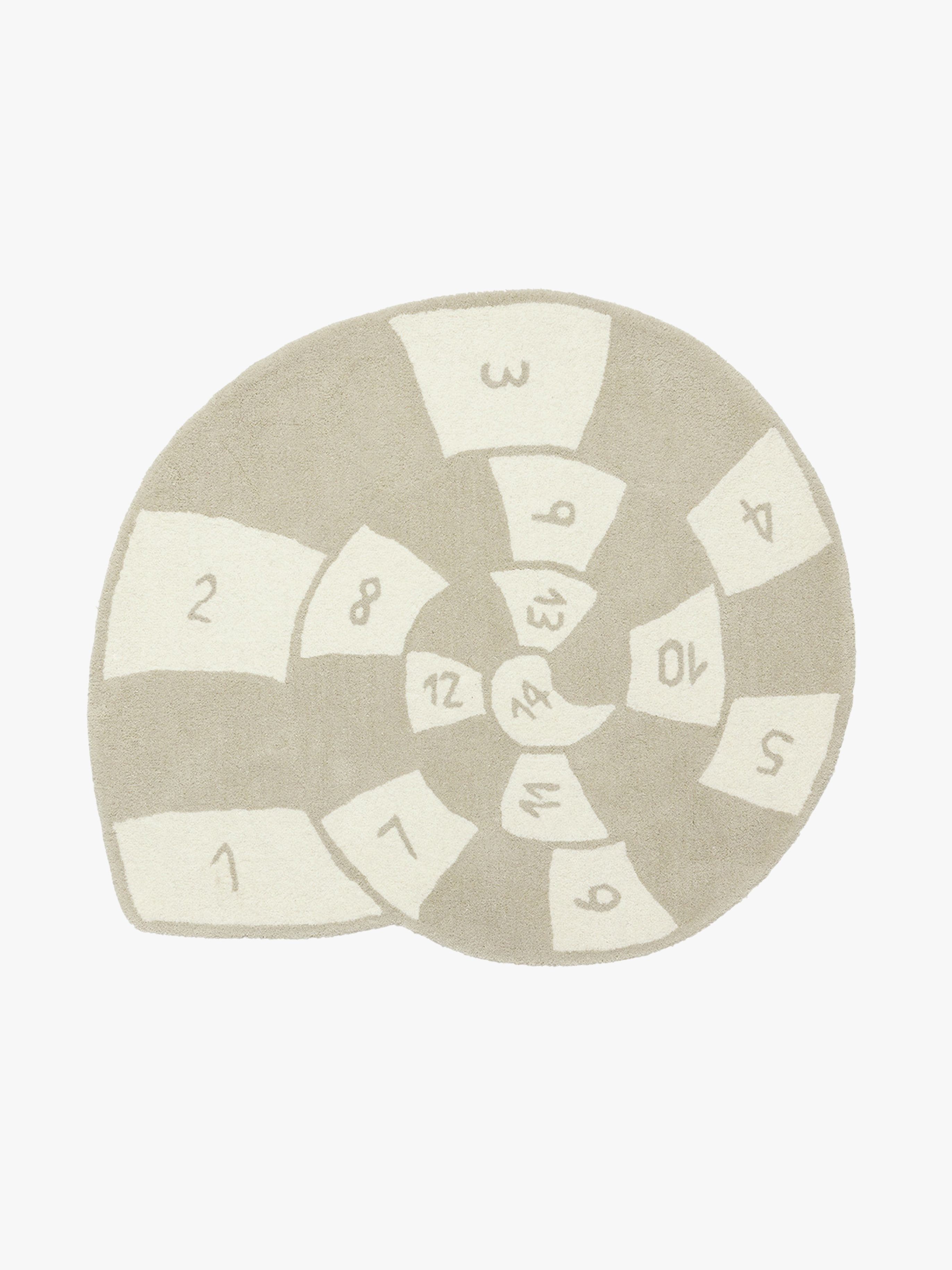 Mini Nautilus Hopscotch Teppich 100x112 cm, Clay / Offwhite