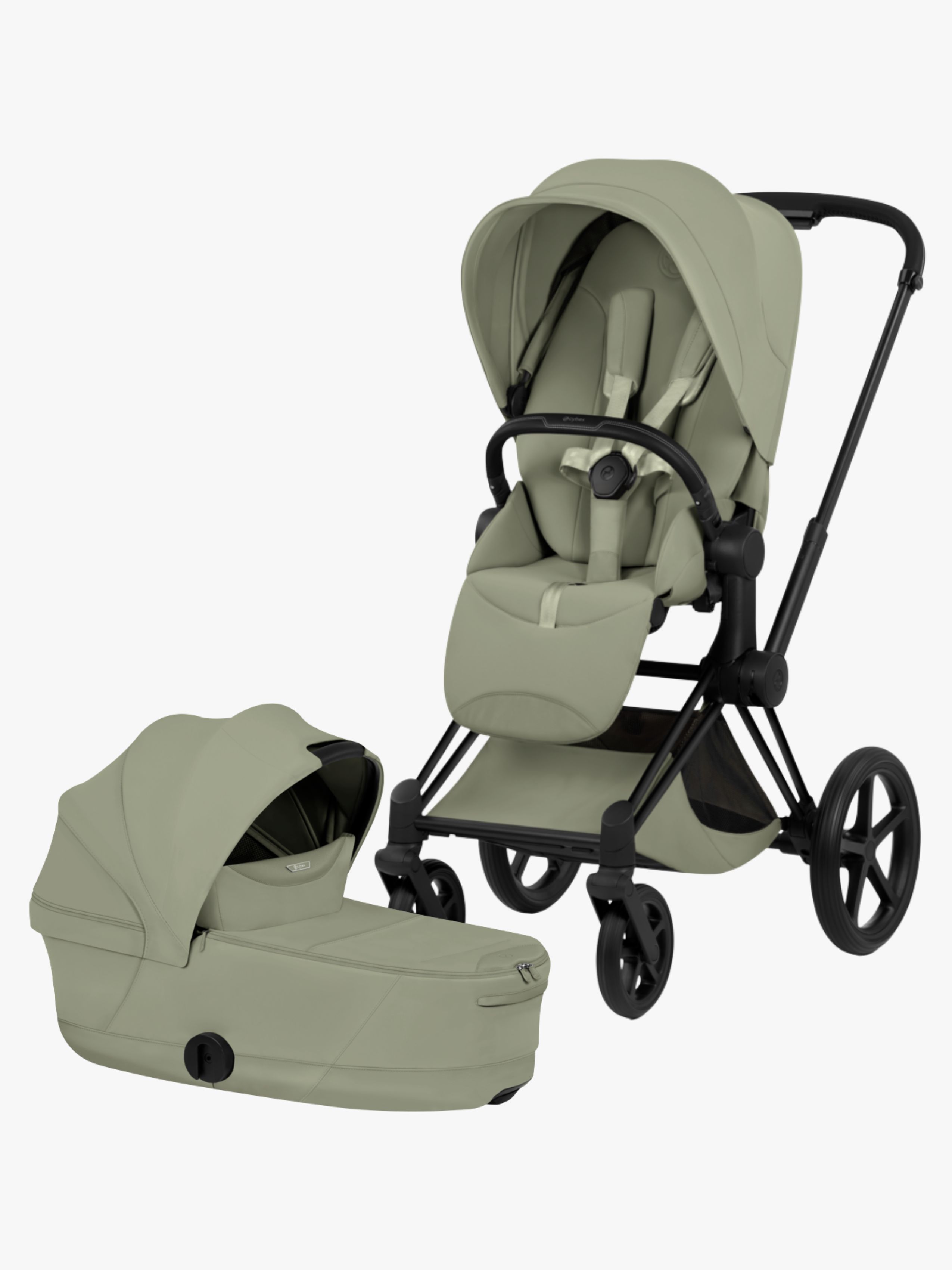 Cybex PRIAM Style Kombikinderwagen, Matt Black/Sage Green