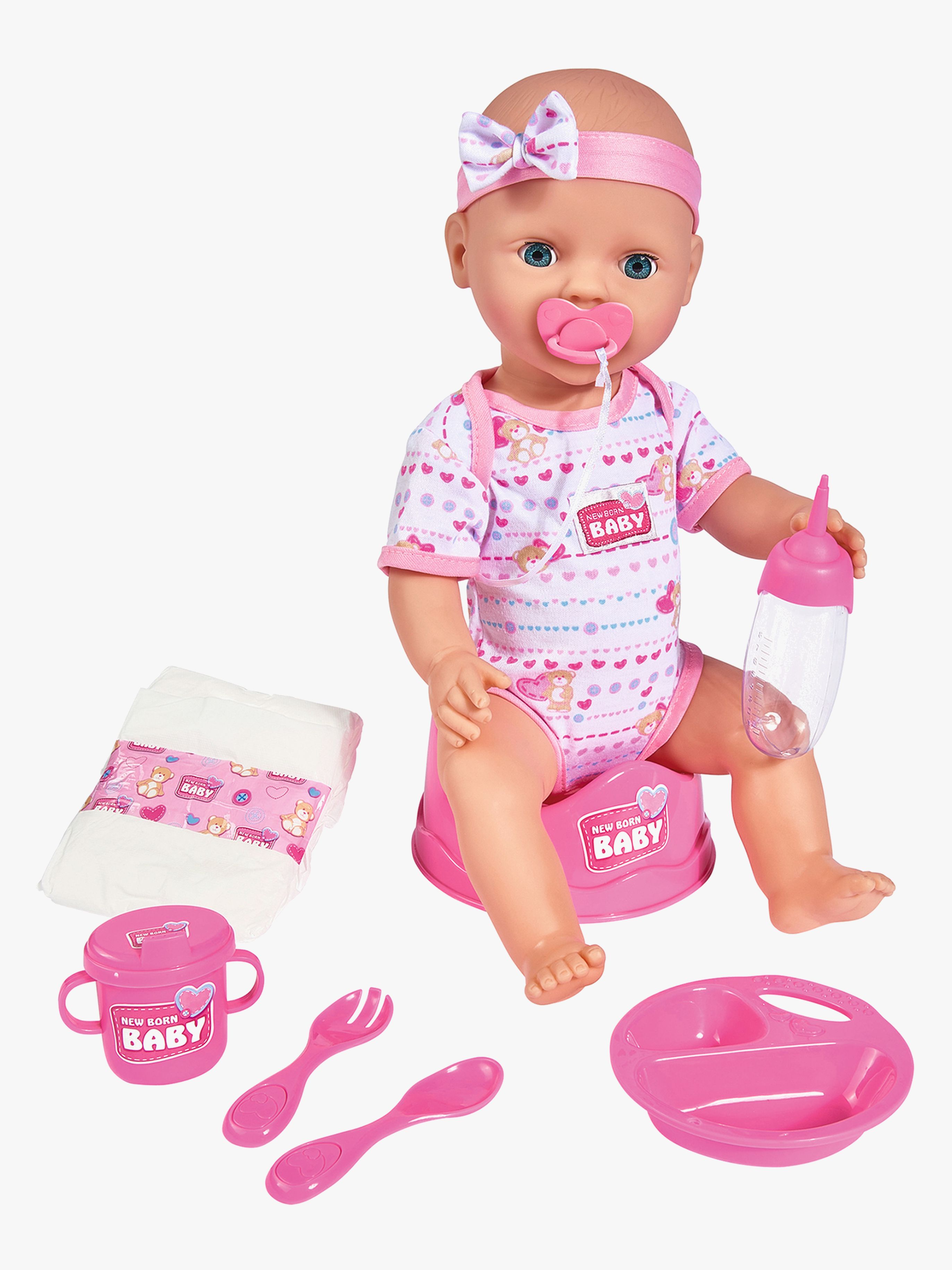 Puppe Mädchen mit Zubehör, Rosa