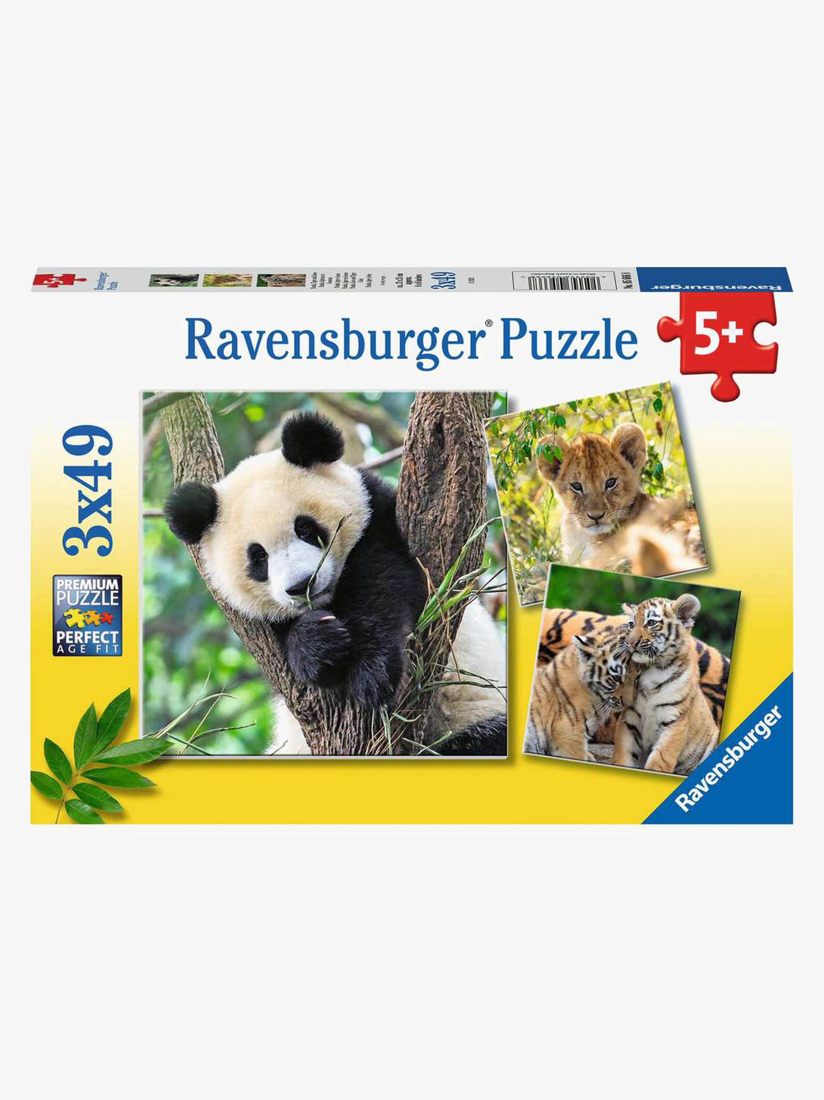 Puzzles Panda, Lion and Tiger 3x49 Teile