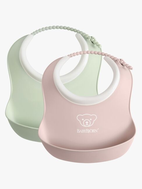 BabyBjörn Lätzchen Klein 2er Pack, Powder Green/Powder Pink