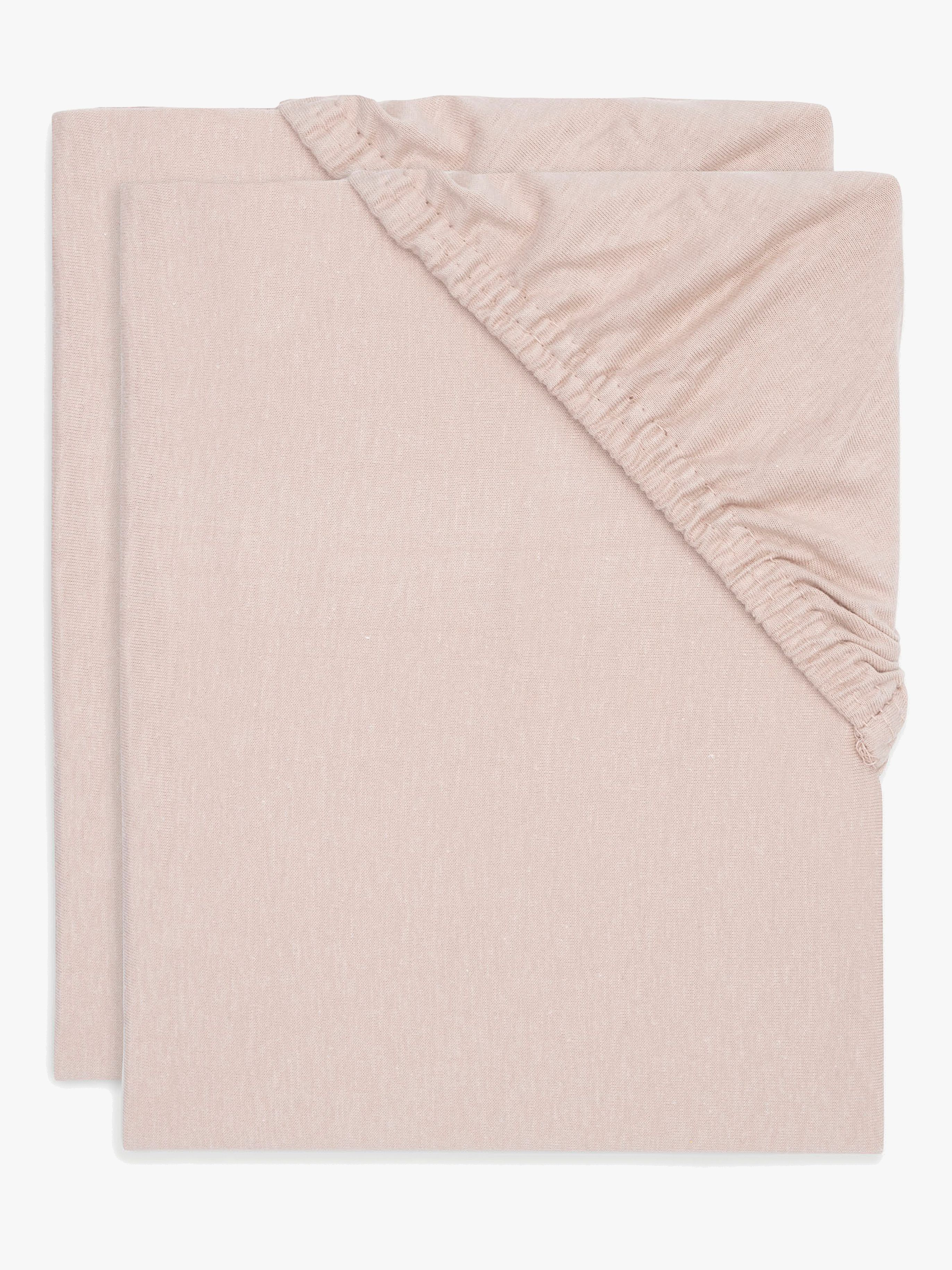 Spannbettlaken 2er-Pack Baumwollstretch 60x120 cm, Wild Rose