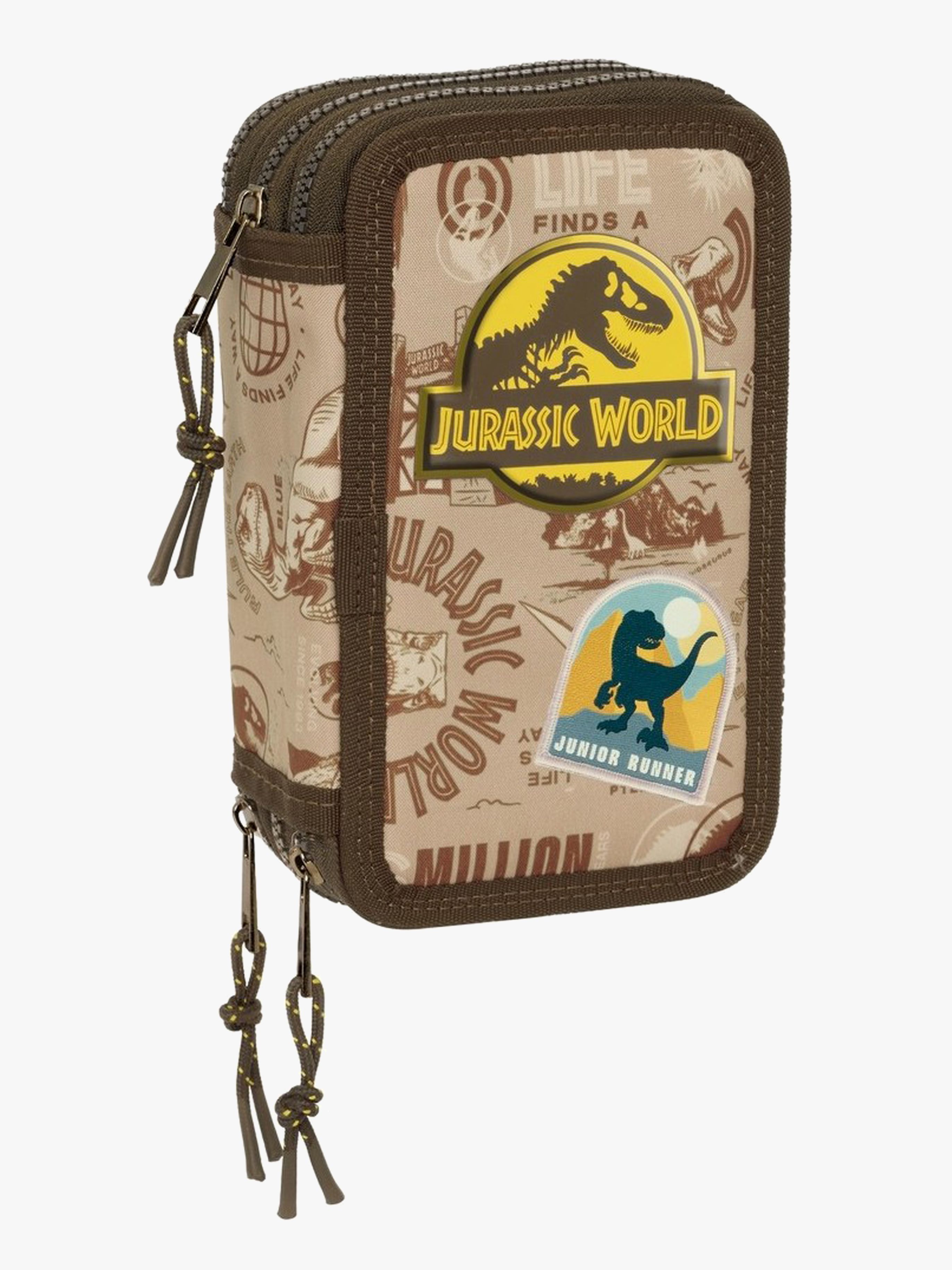 Jurassic World Dreifach-Federmäppchen, Sandfarben