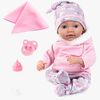 Bayer Design Reborn Baby Puppe mit Zubehör Regenbogen 38 cm