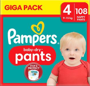 Pampers Baby Dry Pants Windeln Größe 4 9-15 kg 108er-Pack