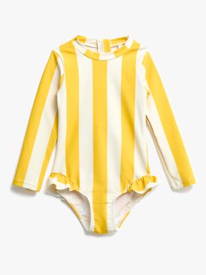 Nordbjörn Sandsjön UV-Badeanzug, Yellow Stripe