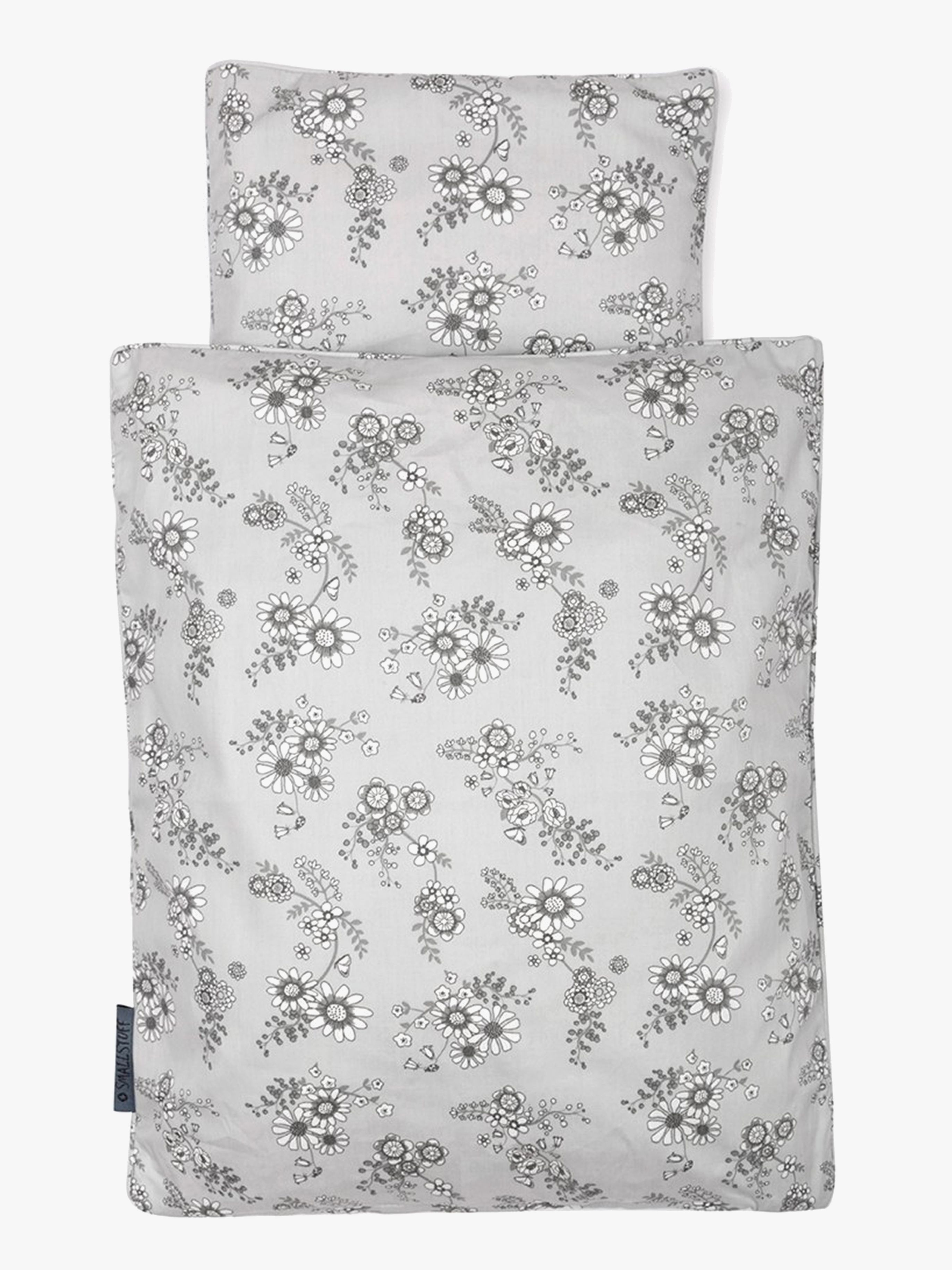 Bettwäsche fürs Puppenbett, Grau