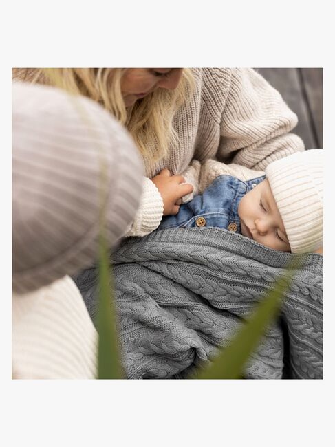 Vinter & Bloom Cotton Cuddly EKO Decke, Misty Grey