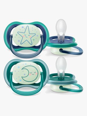 Philips Avent Ultra Air Night Schnuller 2er-Pack 6-18m, Grün/Blau