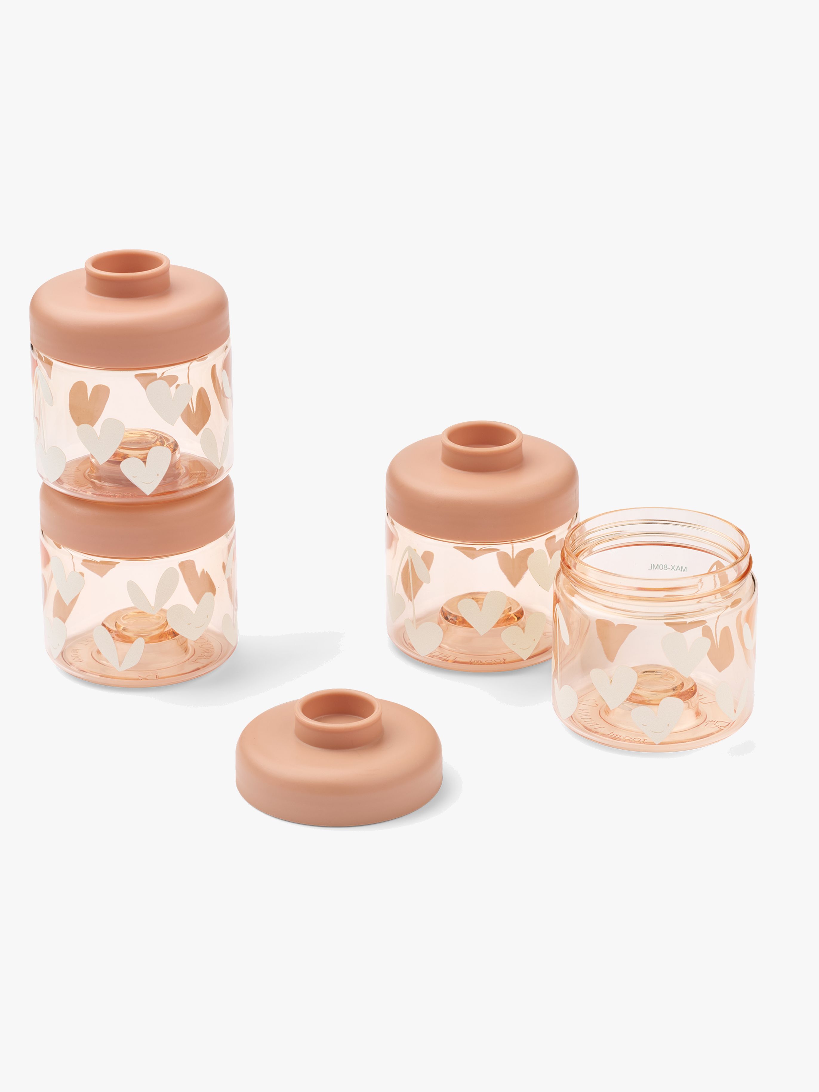 Dominique Tritan Snackboxen 100 ml 4er-Pack, Sweethearts / Pale Tuscany