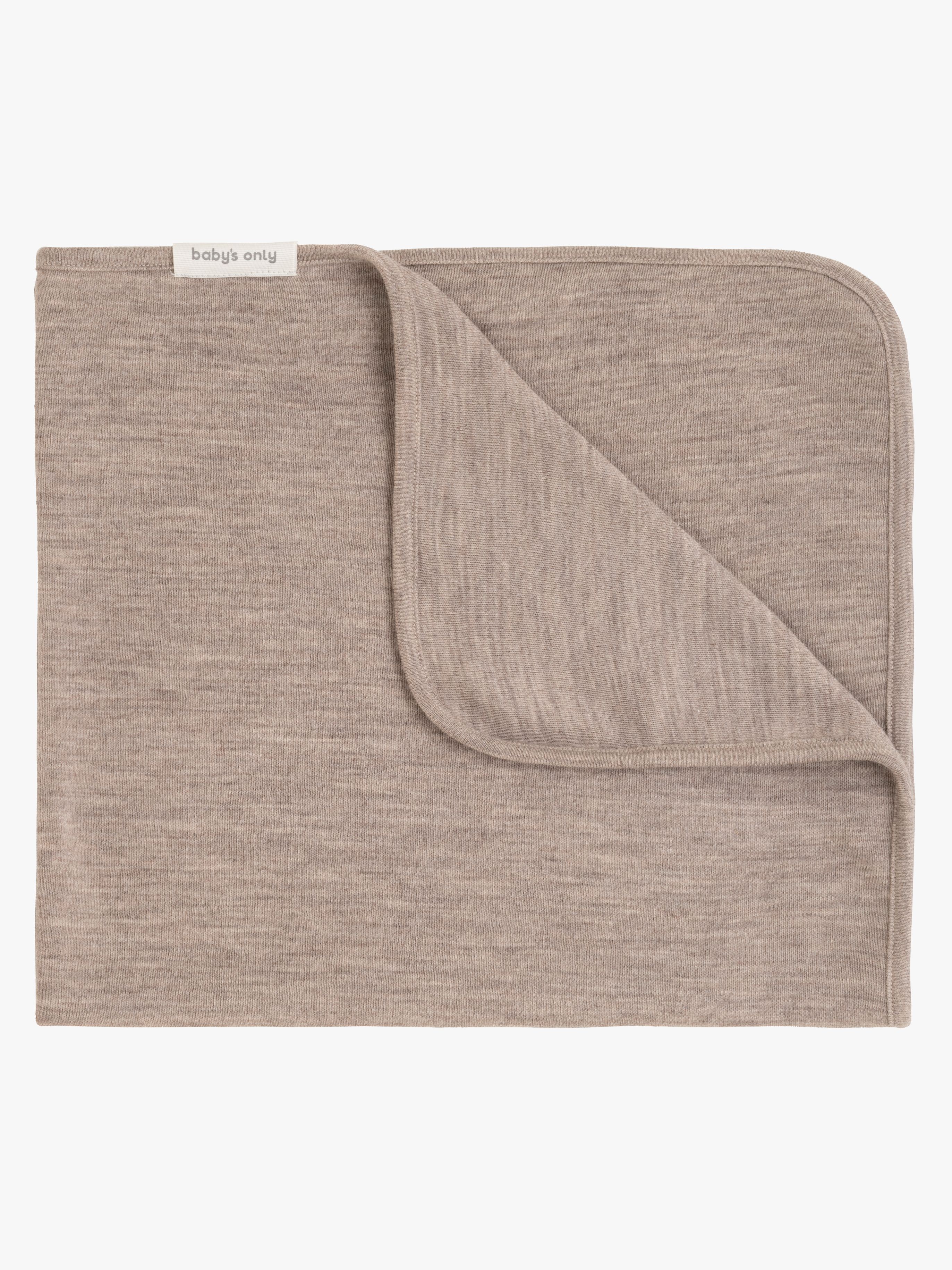 Cot Decke Brushed Merinowolle, Fine Sand