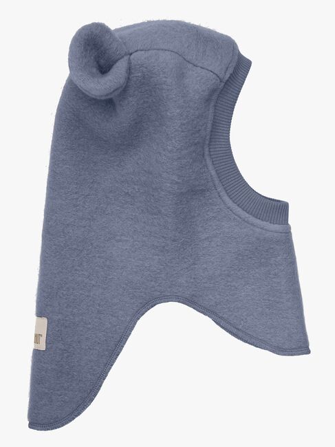 Huttelihut Schlupfmütze Merinowolle mit Ohren, Folkstone Gray