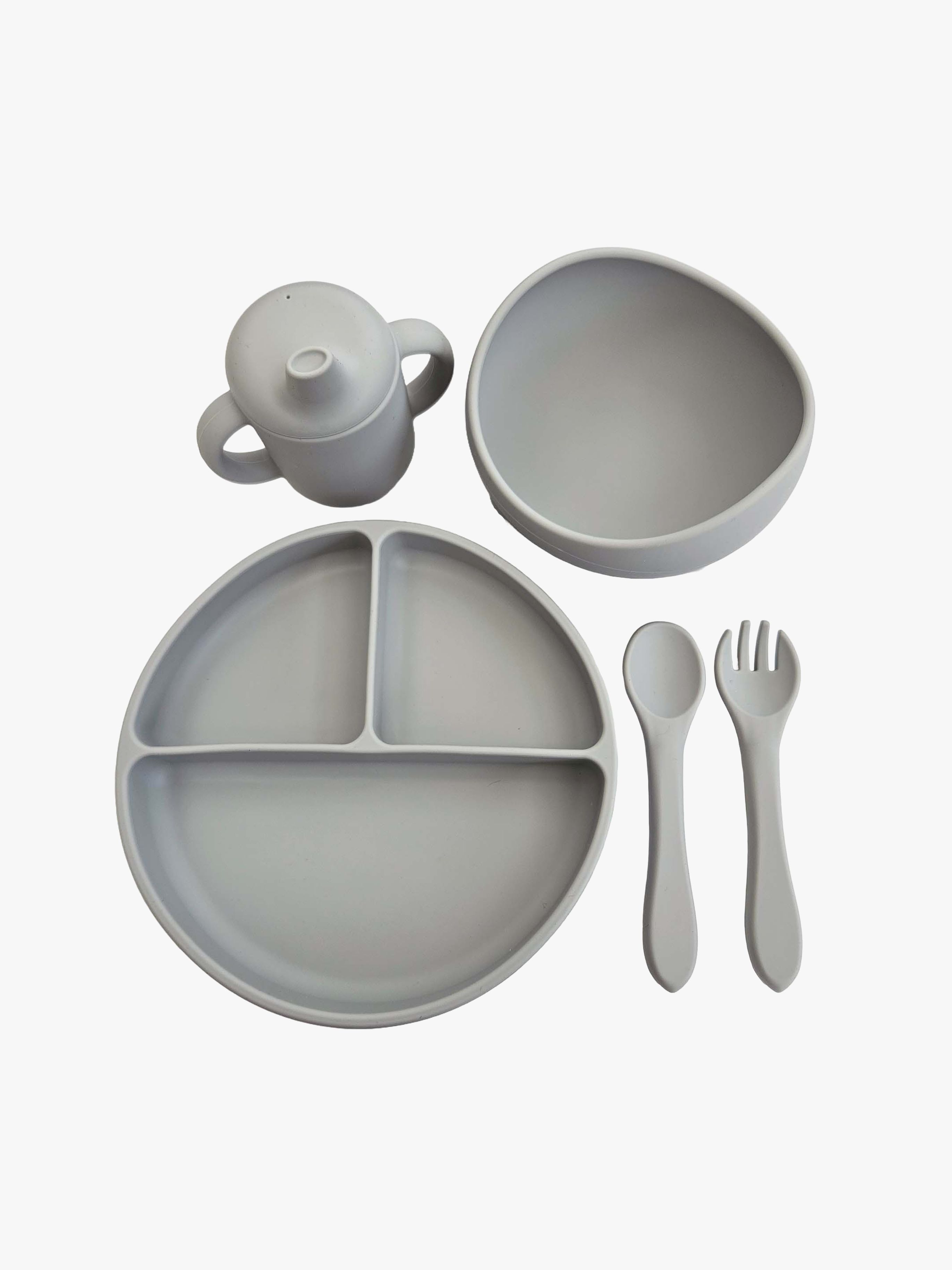 Geschirr-Set 5 Teile, Silver Grey