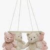 Jollein Teddy Bear Mobile, Natural/Wild rose
