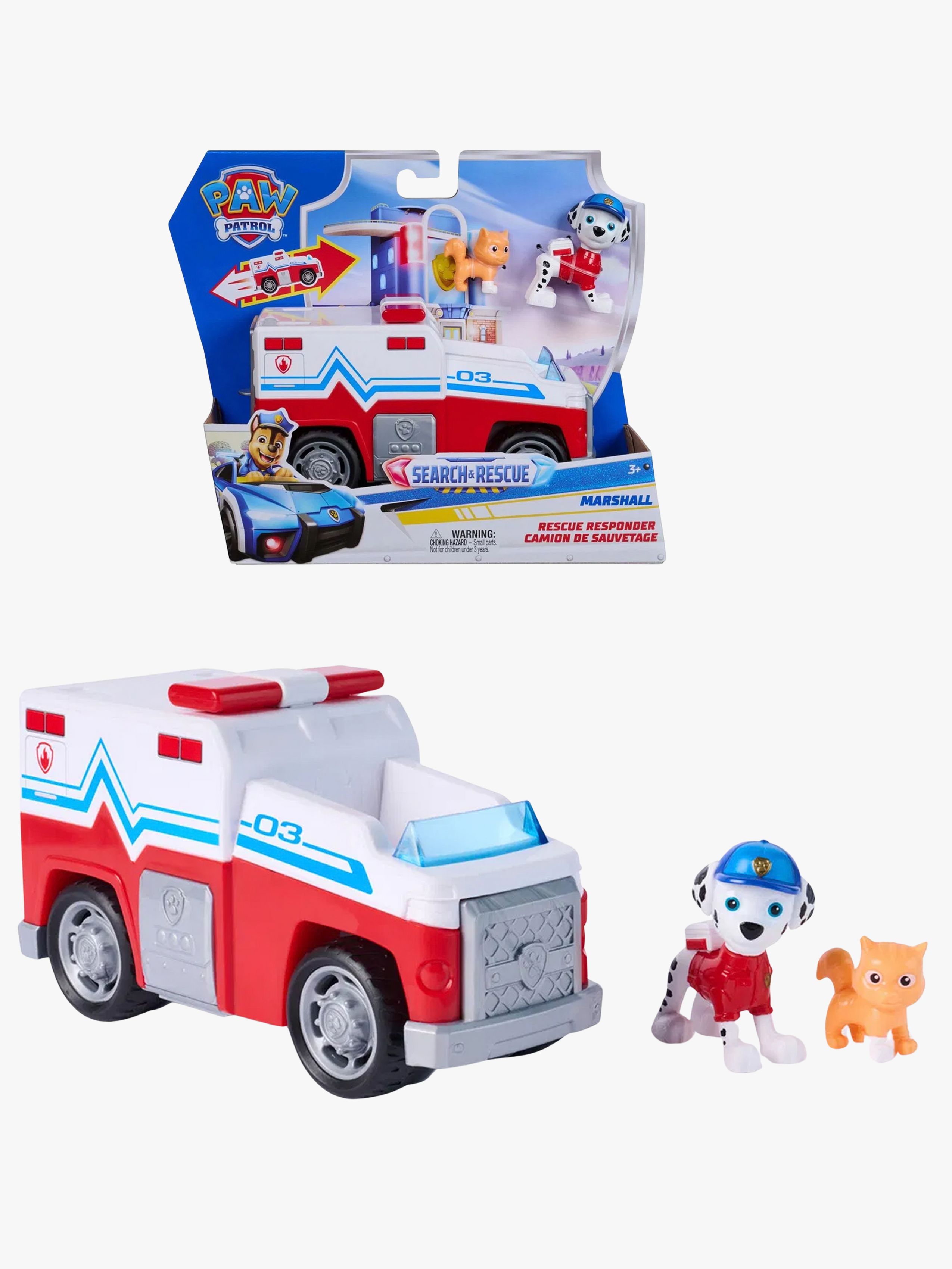 Paw Patrol Search &  Rescue Rettungsfahrzeug mit Figur Marshall