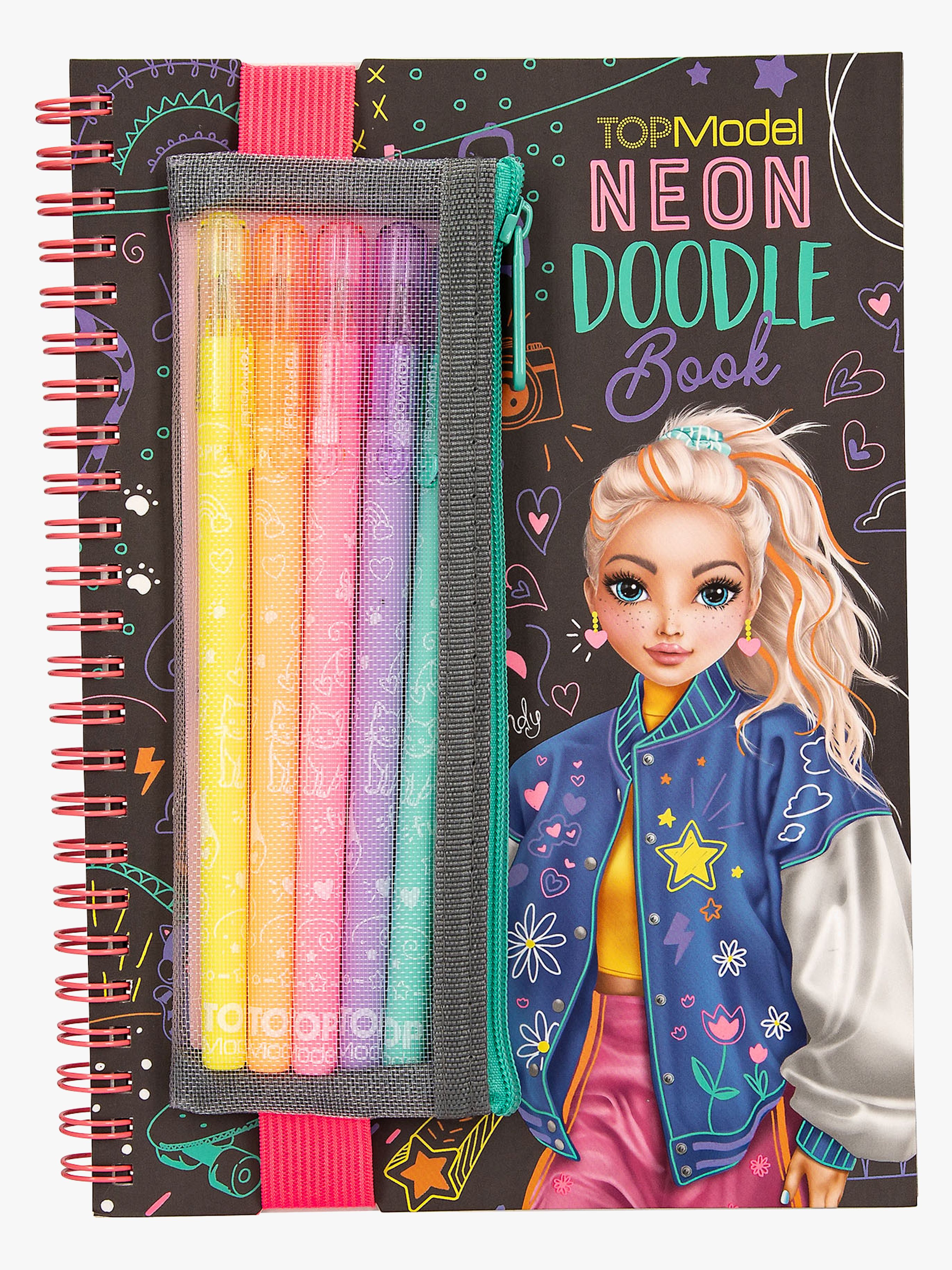 Doodle Bastelbuch mit Neonstiften